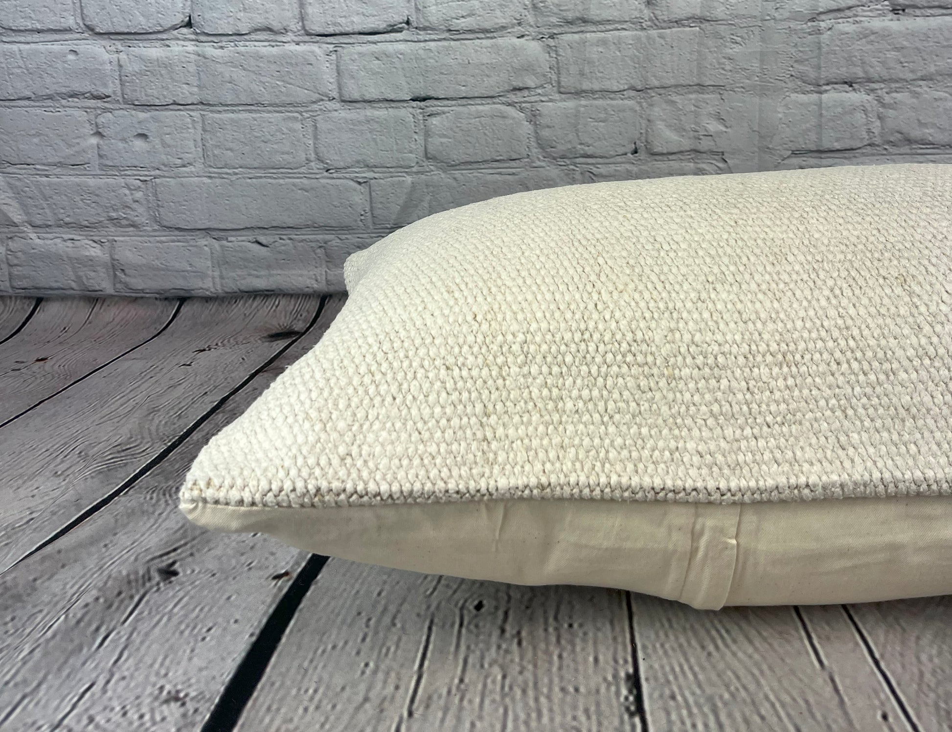 16 x 24 Hemp Pillow Turkish Cushion Natural White Pillow Cushion Cover #6178