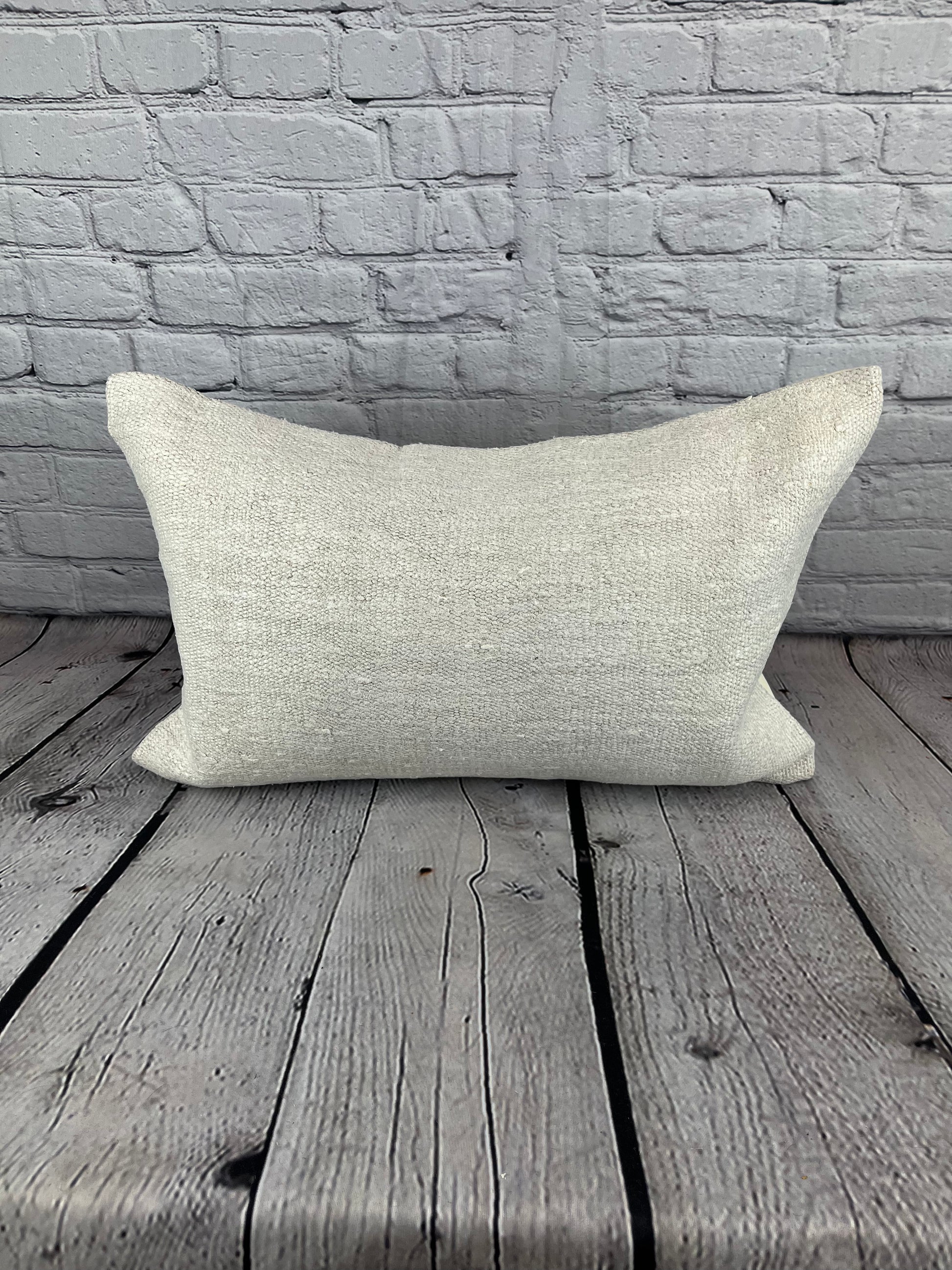 16 x 24 Hemp Pillow Turkish Cushion Natural White Pillow Cushion Cover #6165