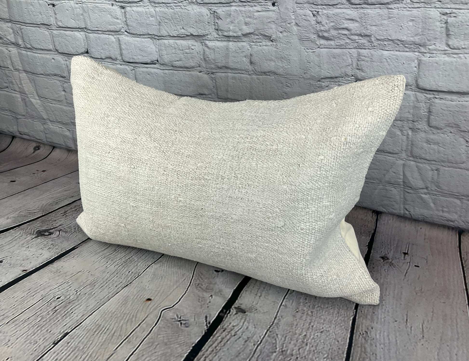 16 x 24 Hemp Pillow Turkish Cushion Natural White Pillow Cushion Cover #6165