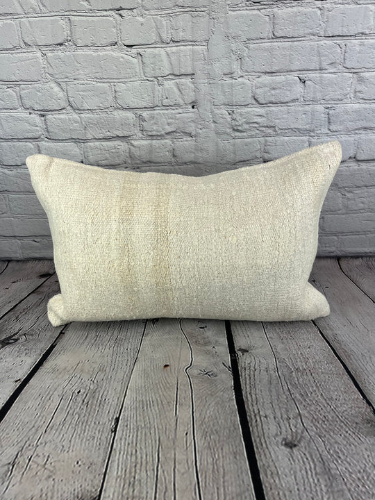 16 x 24 Hemp Pillow Turkish Cushion Natural White Pillow Cushion Cover #6197