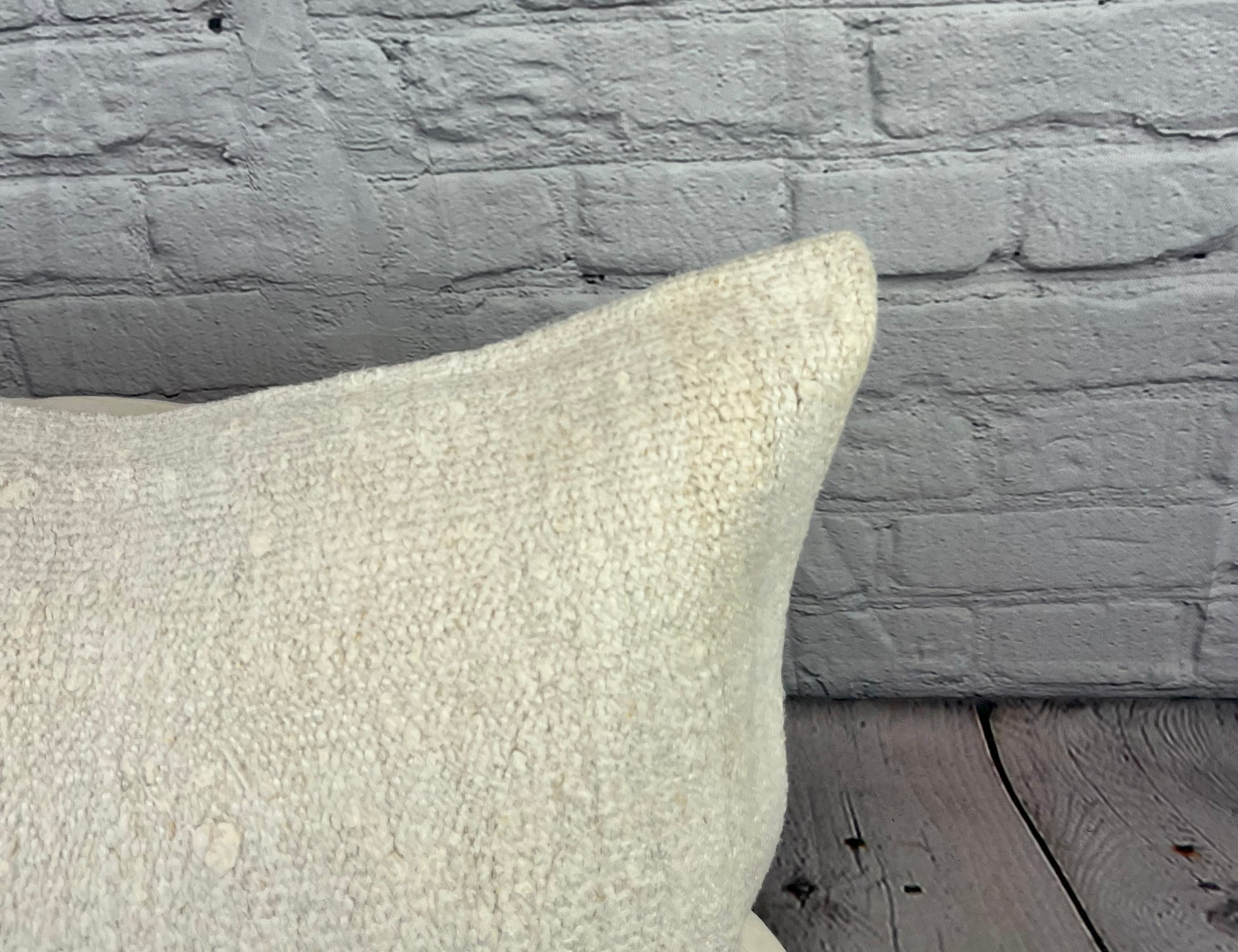 16 x 24 Hemp Pillow Turkish Cushion Natural White Pillow Cushion Cover #6197