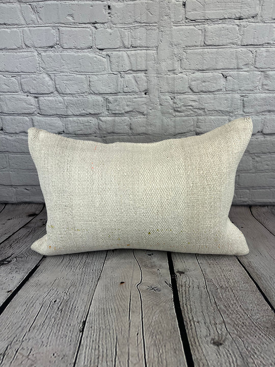 16 x 24 Hemp Pillow Turkish Cushion Natural White Pillow Cushion Cover #6196