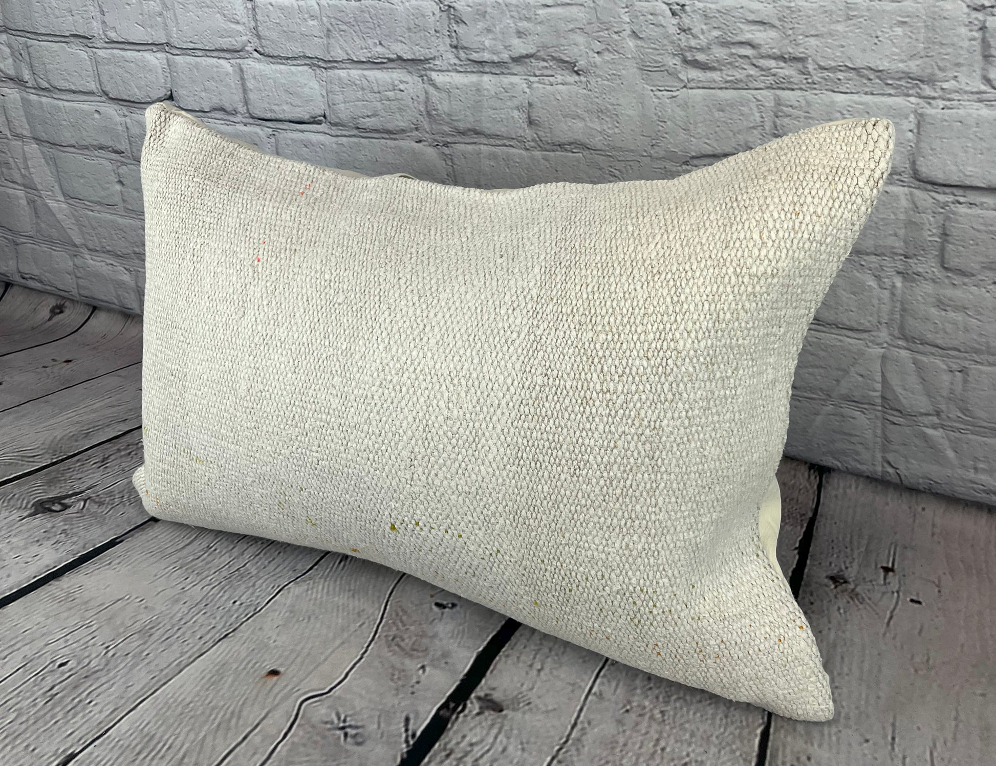 16 x 24 Hemp Pillow Turkish Cushion Natural White Pillow Cushion Cover #6196