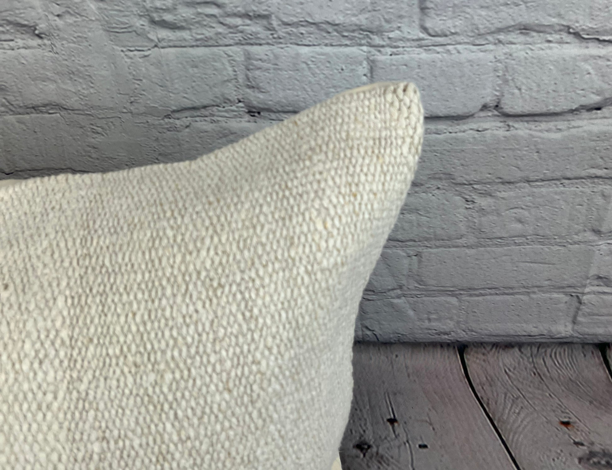 16 x 24 Hemp Pillow Turkish Cushion Natural White Pillow Cushion Cover #6196