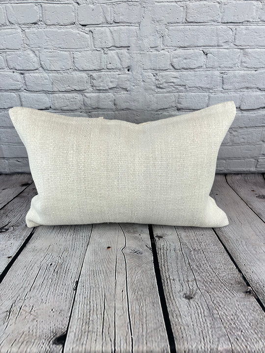 16 x 24 Hemp Pillow Turkish Cushion Natural White Pillow Cushion Cover #6195