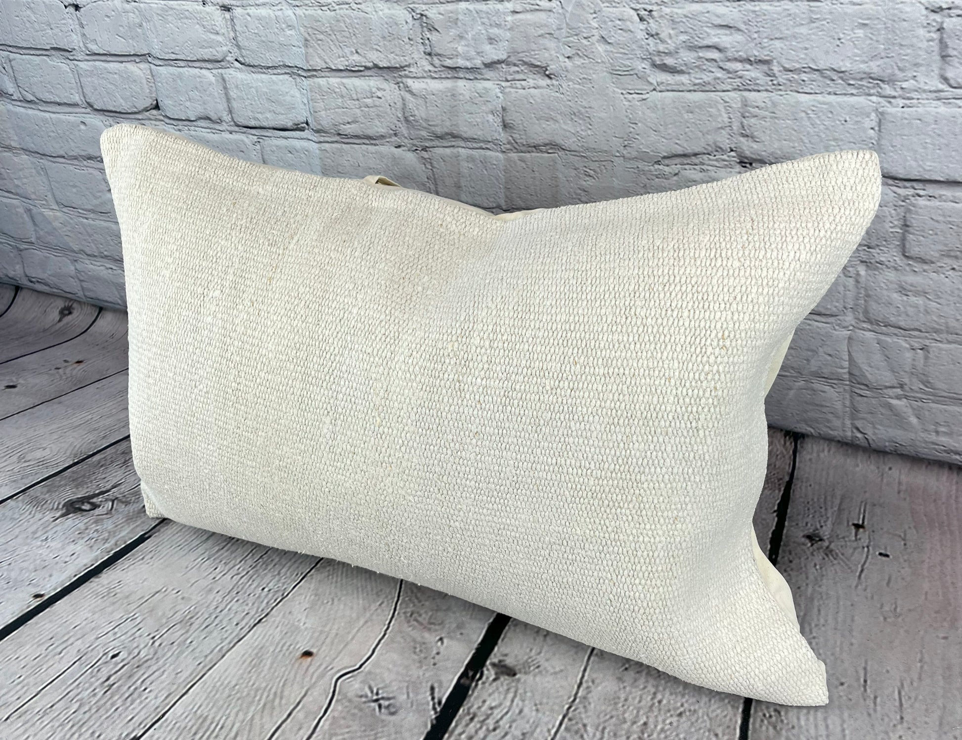 16 x 24 Hemp Pillow Turkish Cushion Natural White Pillow Cushion Cover #6195
