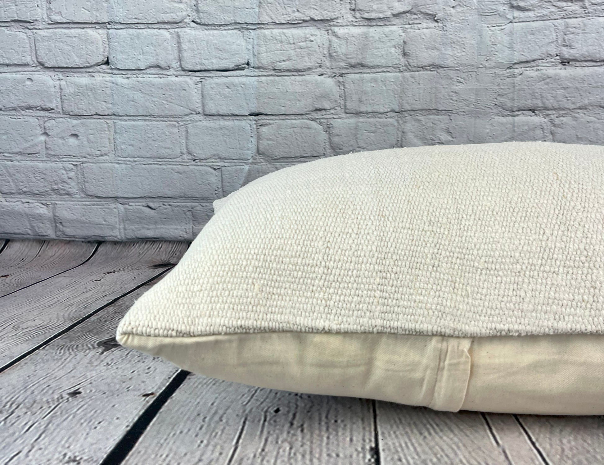 16 x 24 Hemp Pillow Turkish Cushion Natural White Pillow Cushion Cover #6195
