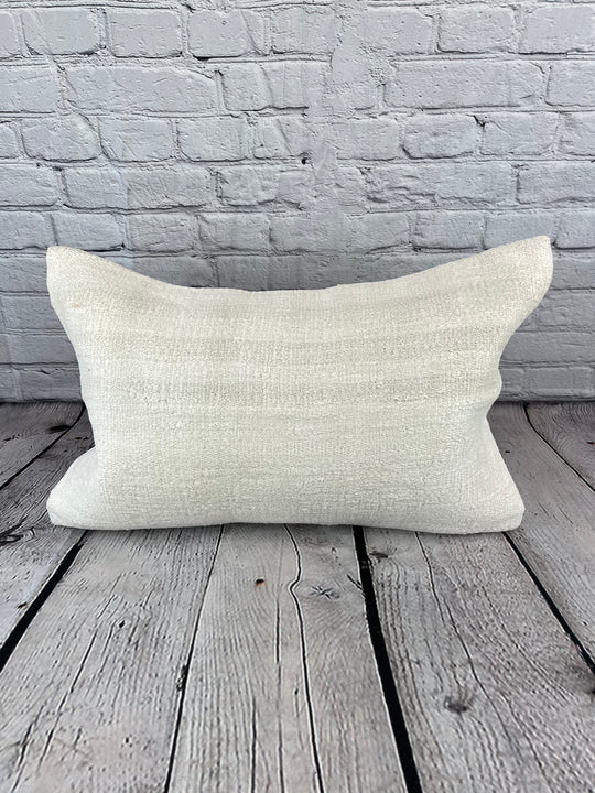 16 x 24 Hemp Pillow Turkish Cushion Natural White Pillow Cushion Cover #6193