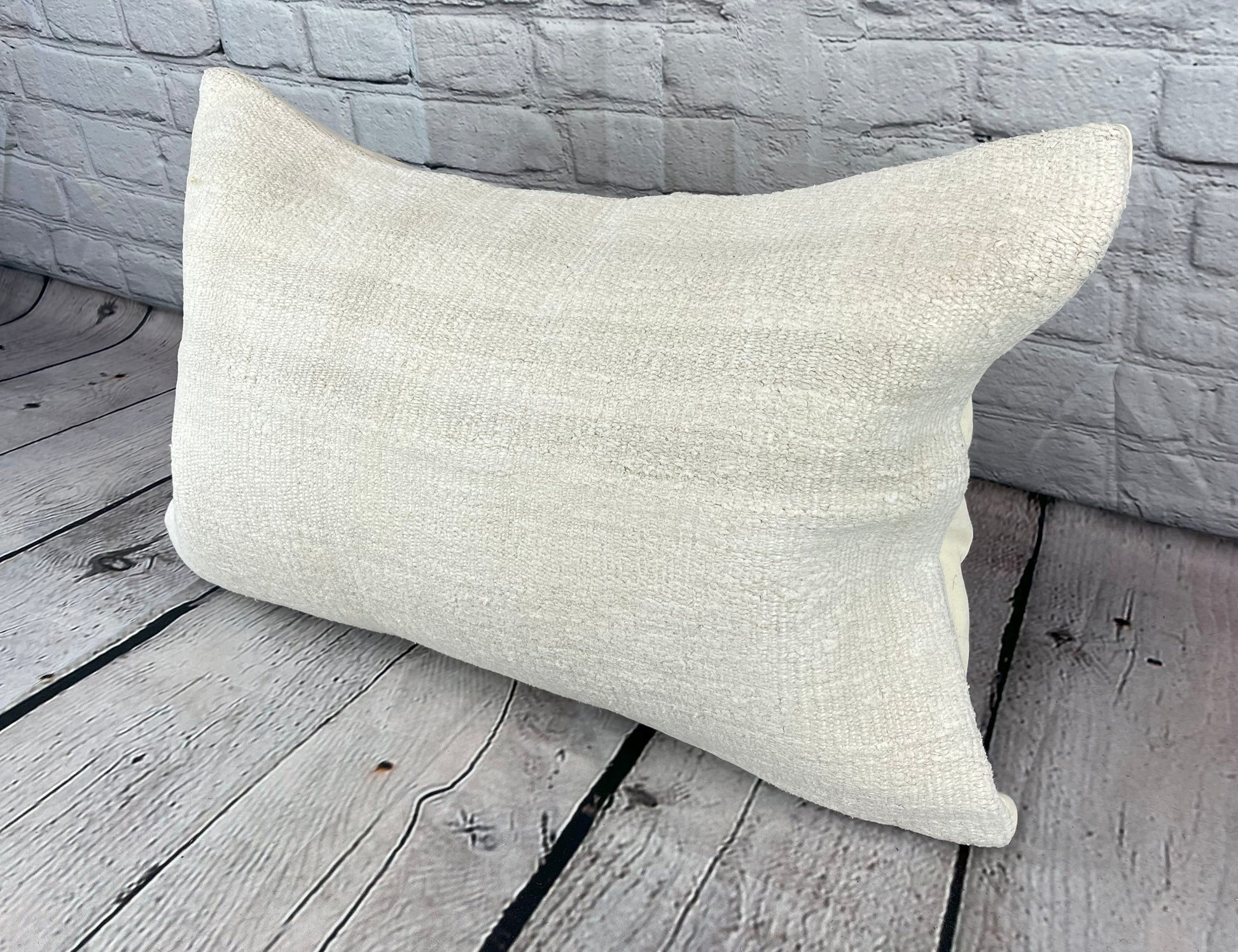 16 x 24 Hemp Pillow Turkish Cushion Natural White Pillow Cushion Cover #6193