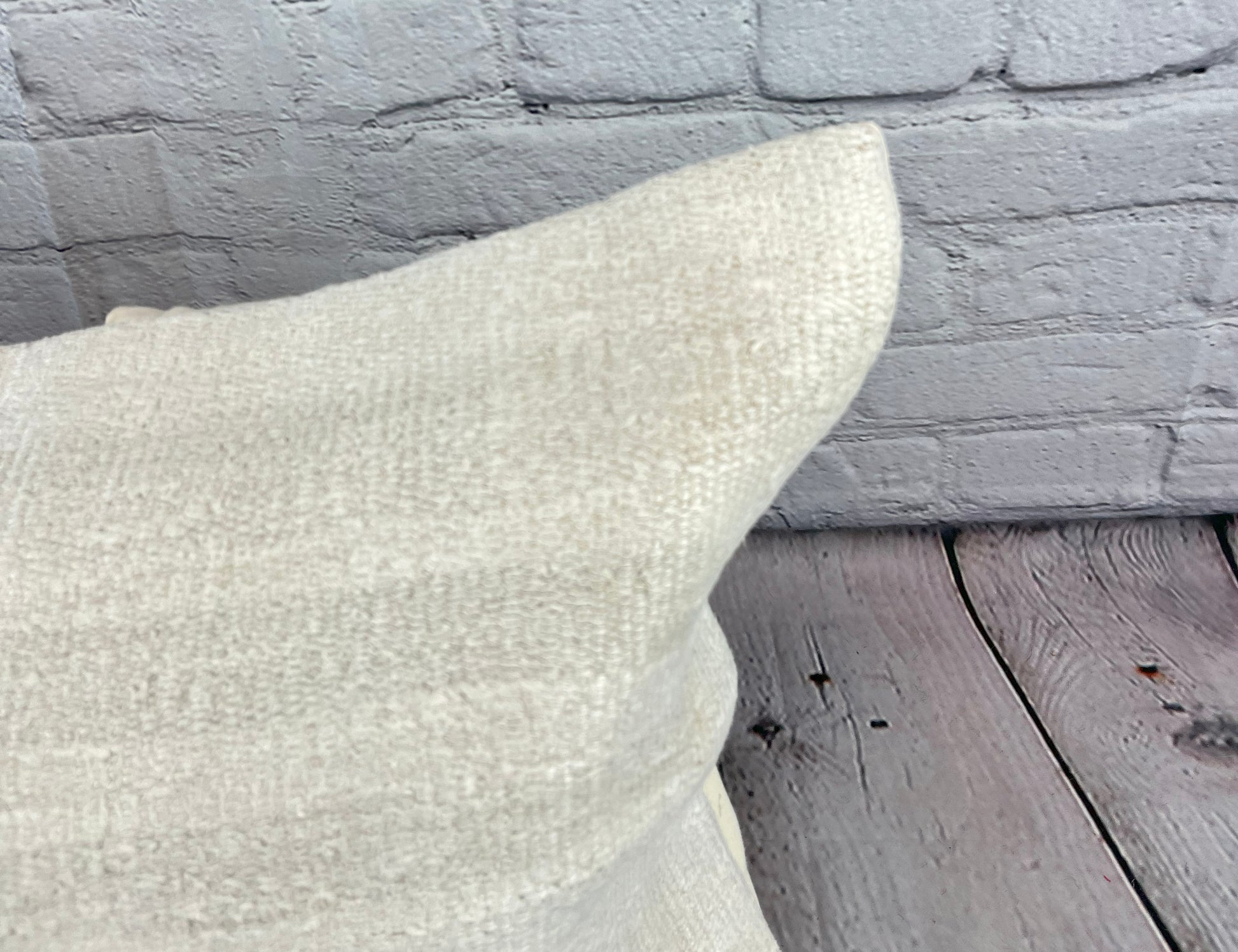 16 x 24 Hemp Pillow Turkish Cushion Natural White Pillow Cushion Cover #6193