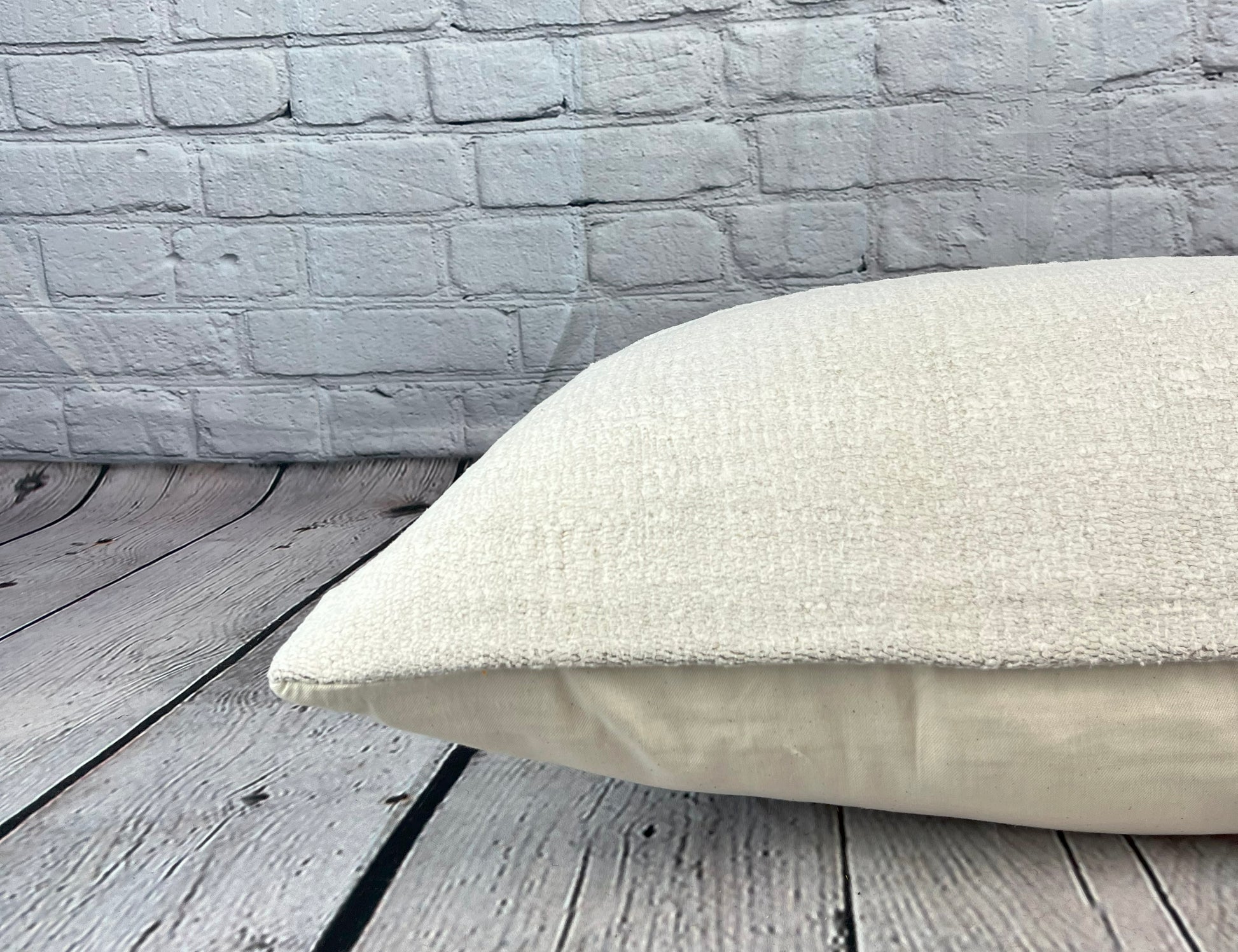 16 x 24 Hemp Pillow Turkish Cushion Natural White Pillow Cushion Cover #6193