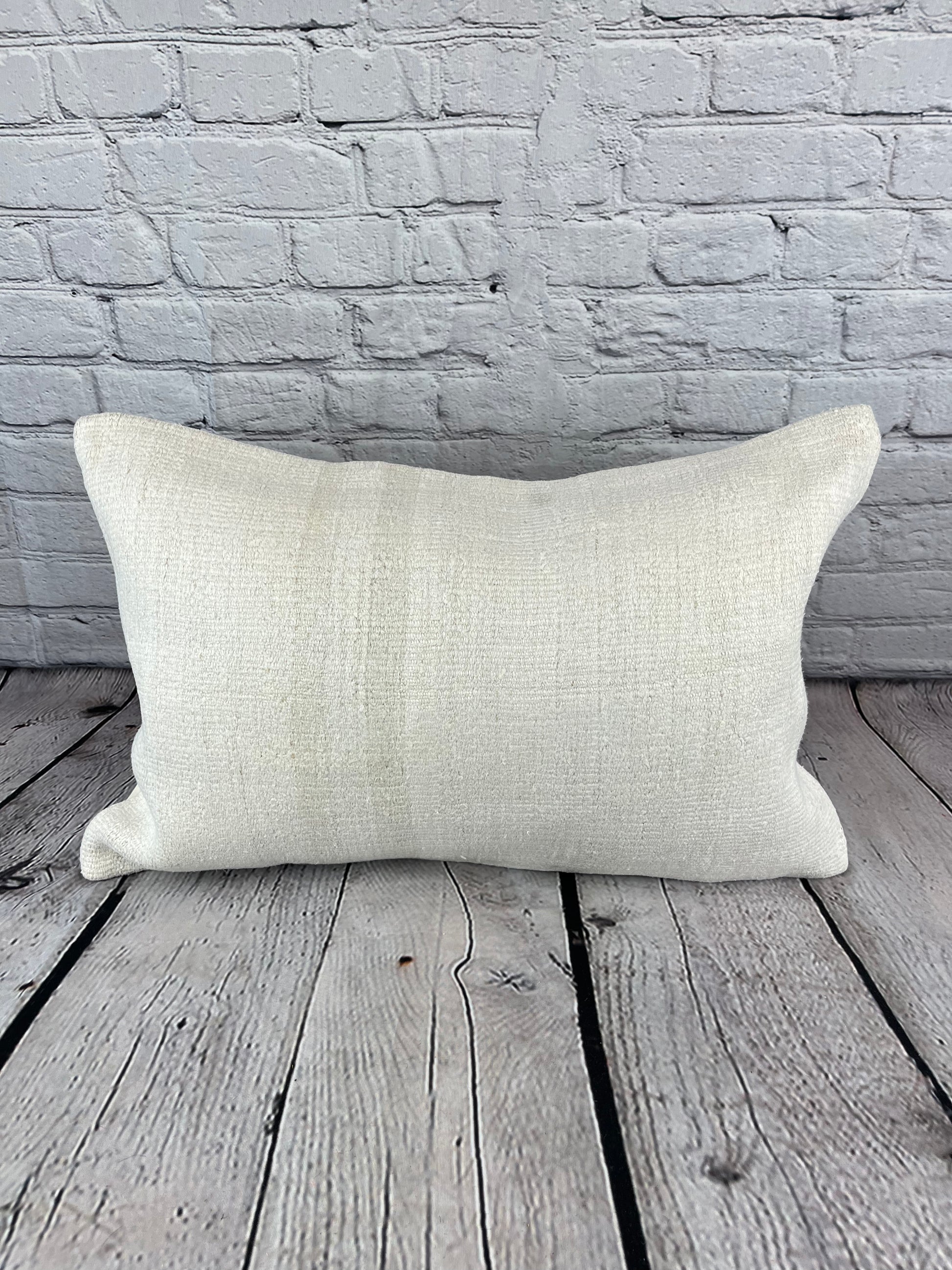 16 x 24 Hemp Pillow Turkish Cushion Natural White Pillow Cushion Cover #6194