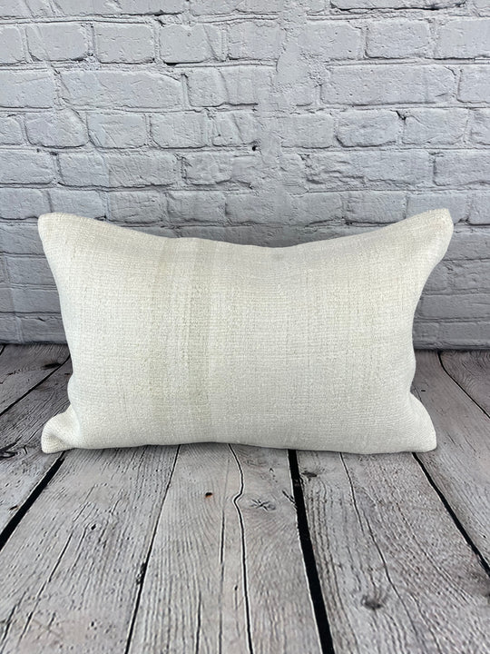 16 x 24 Hemp Pillow Turkish Cushion Natural White Pillow Cushion Cover #6194
