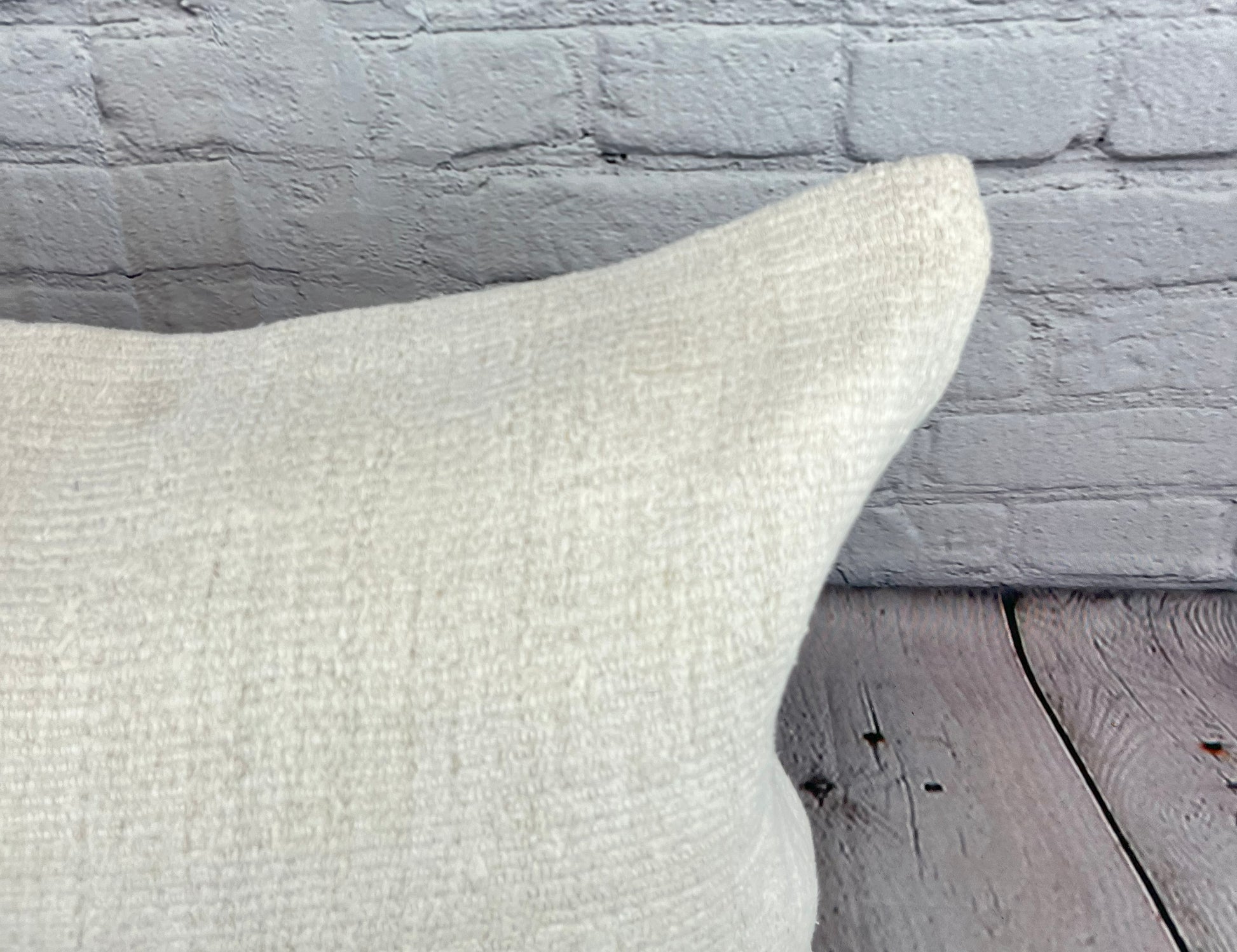 16 x 24 Hemp Pillow Turkish Cushion Natural White Pillow Cushion Cover #6194