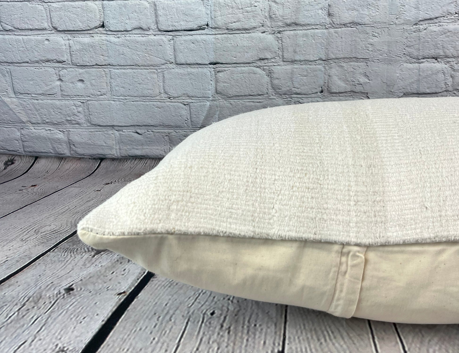 16 x 24 Hemp Pillow Turkish Cushion Natural White Pillow Cushion Cover #6194