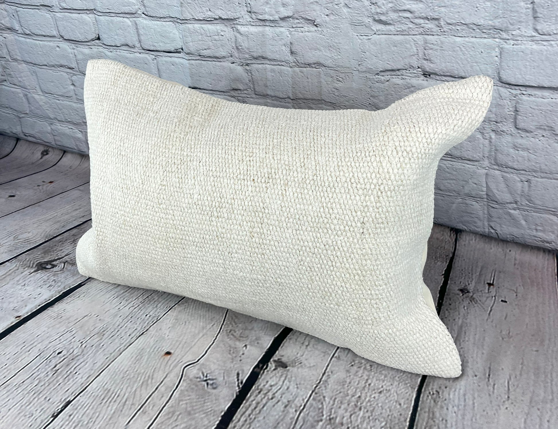 16 x 24 Hemp Pillow Turkish Cushion Natural White Pillow Cushion Cover #6159