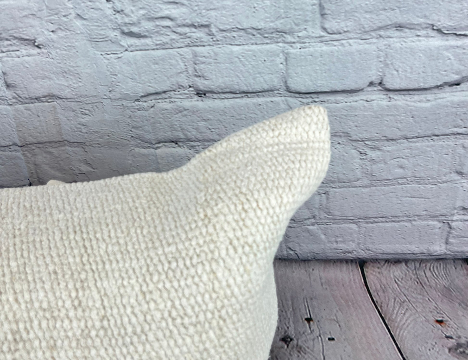 16 x 24 Hemp Pillow Turkish Cushion Natural White Pillow Cushion Cover #6159