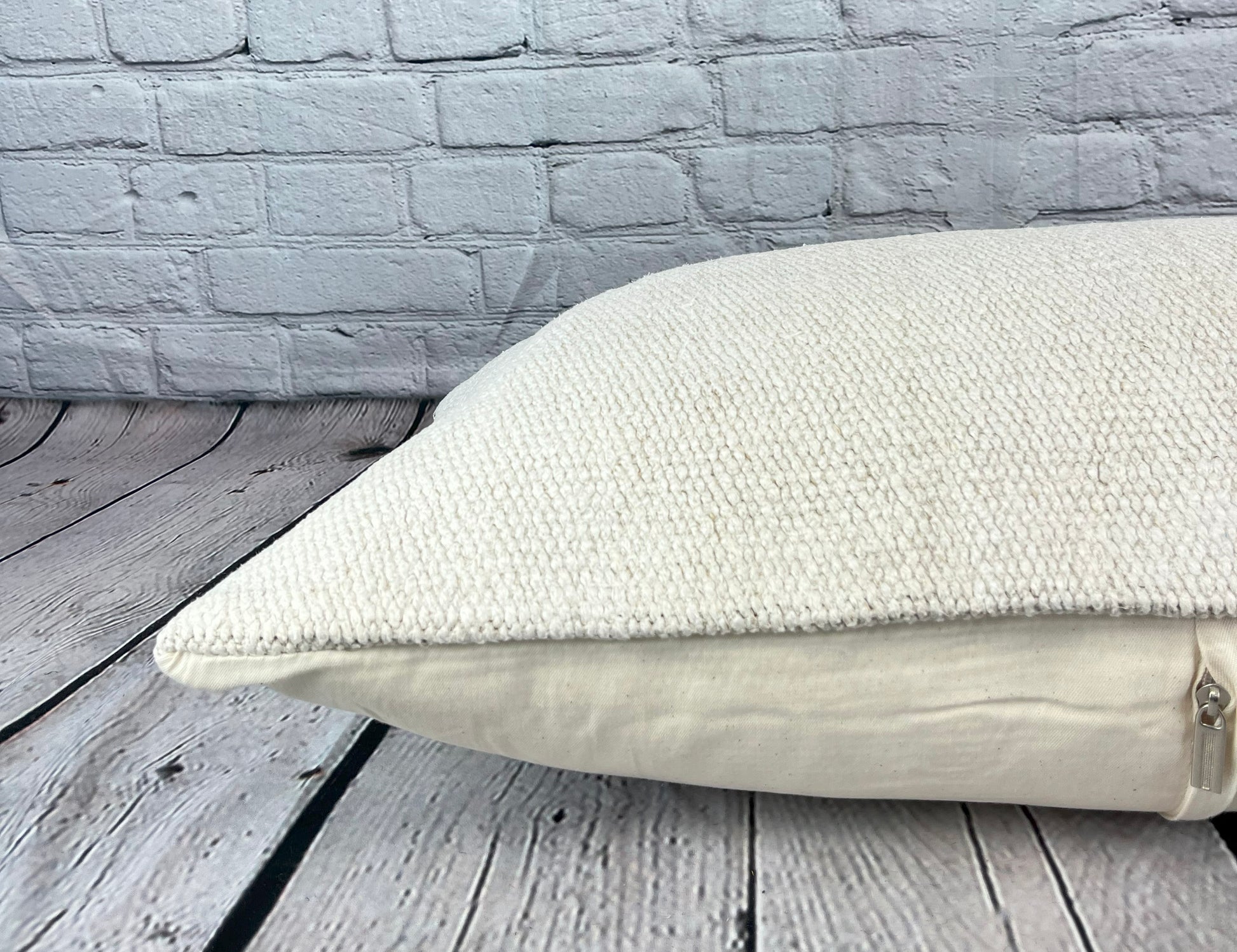 16 x 24 Hemp Pillow Turkish Cushion Natural White Pillow Cushion Cover #6159