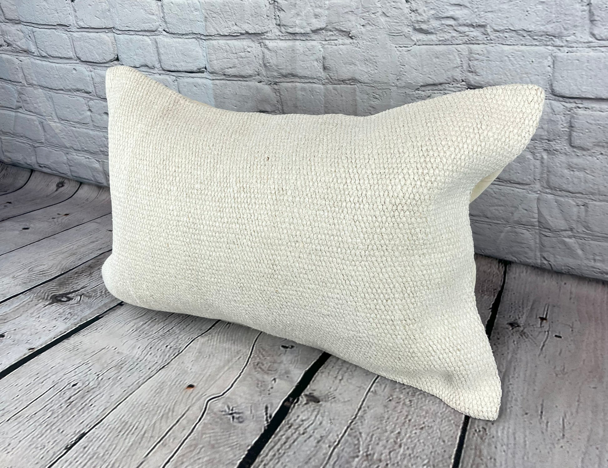 16 x 24 Hemp Pillow Turkish Cushion Natural White Pillow Cushion Cover #6183