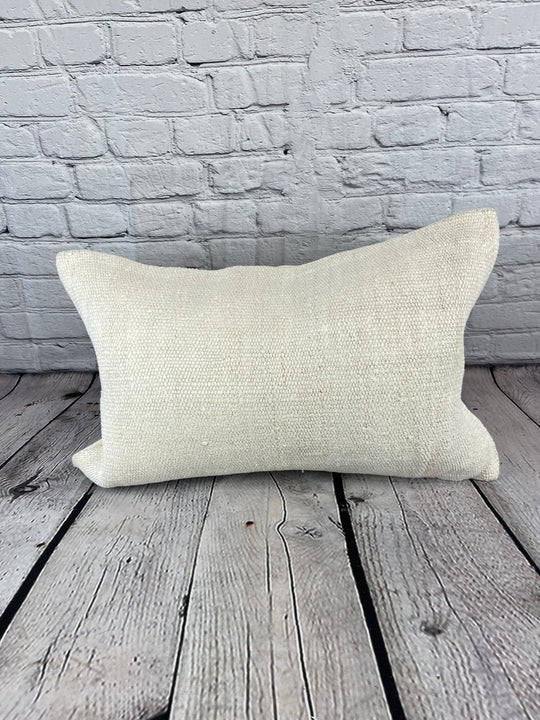 16 x 24 Hemp Pillow Turkish Cushion Natural White Pillow Cushion Cover #6182
