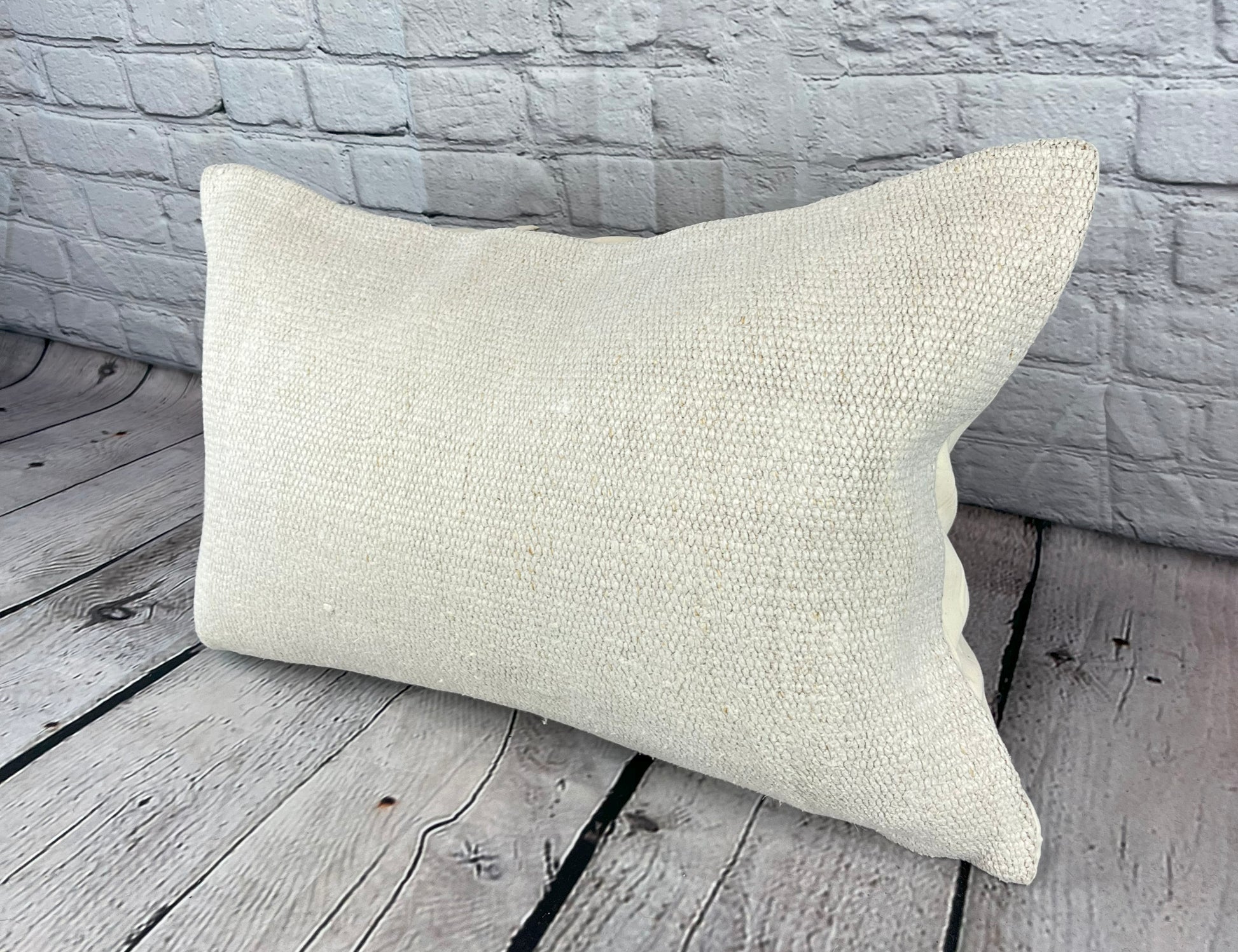 16 x 24 Hemp Pillow Turkish Cushion Natural White Pillow Cushion Cover #6182