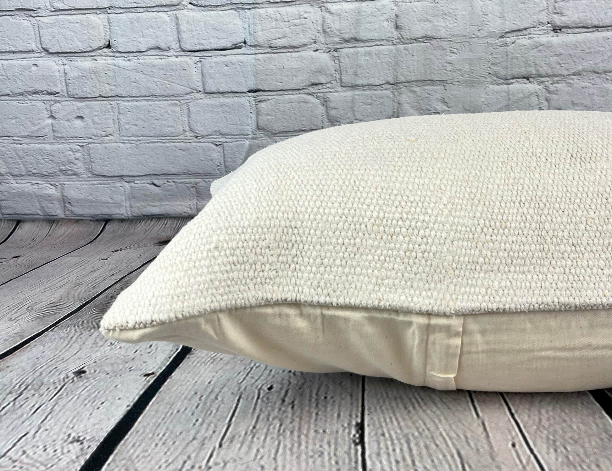 16 x 24 Hemp Pillow Turkish Cushion Natural White Pillow Cushion Cover #6182