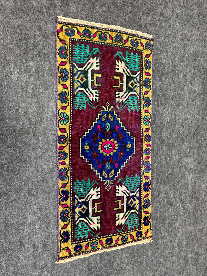 Turkish Yastik Rug  1'6" x  3'2" #24106