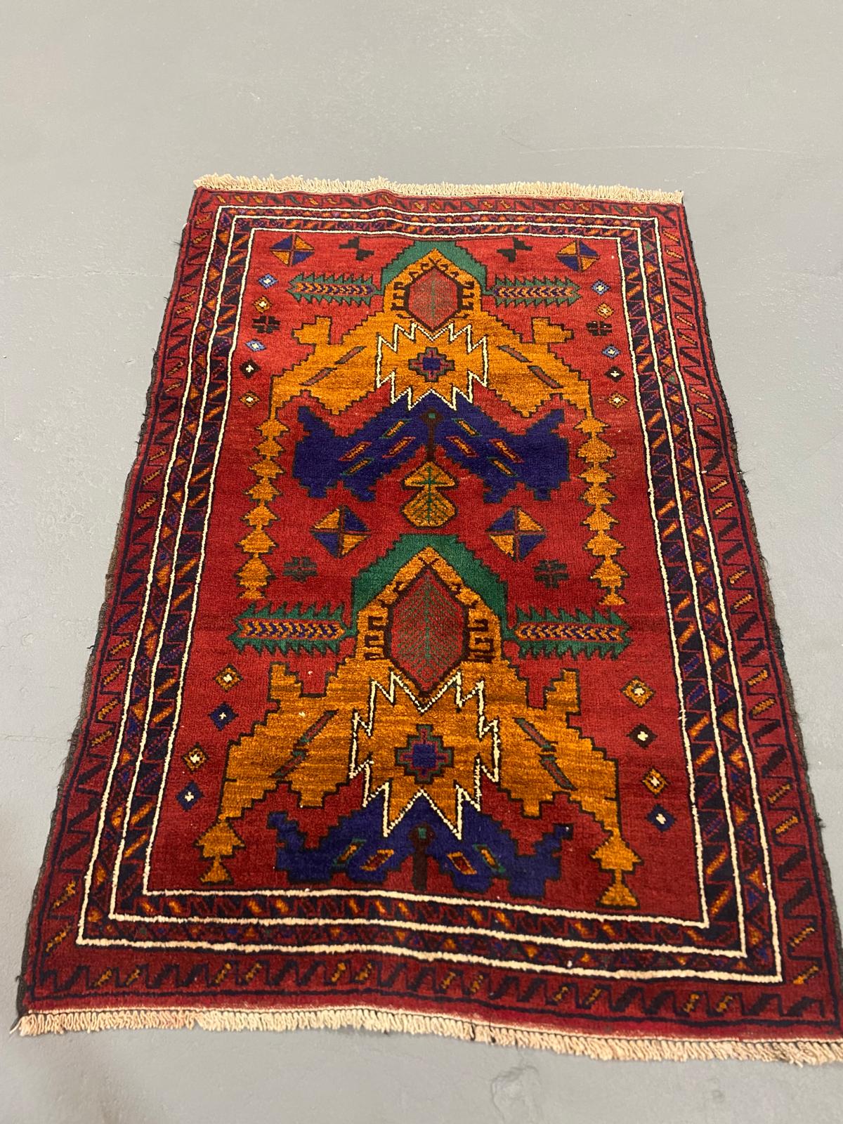 Oriental Handmade Vintage Rug  2'11" x 4'4" #21453