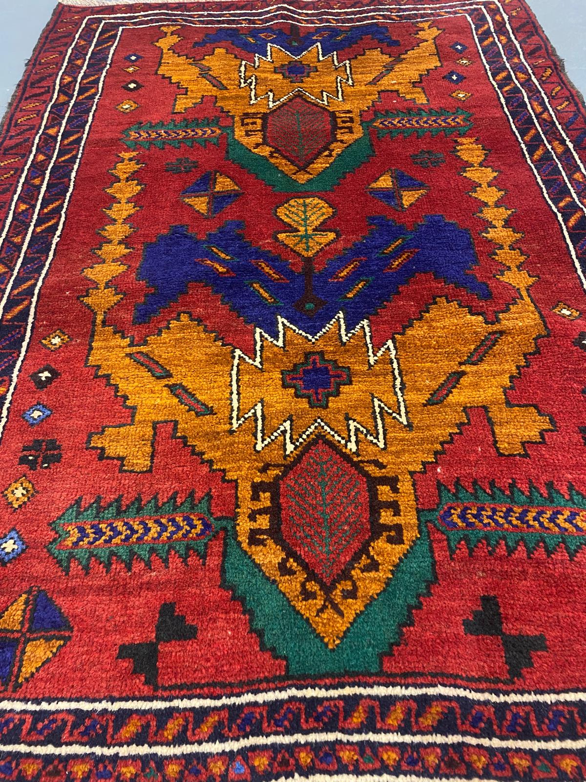 Oriental Handmade Vintage Rug  2'11" x 4'4" #21453