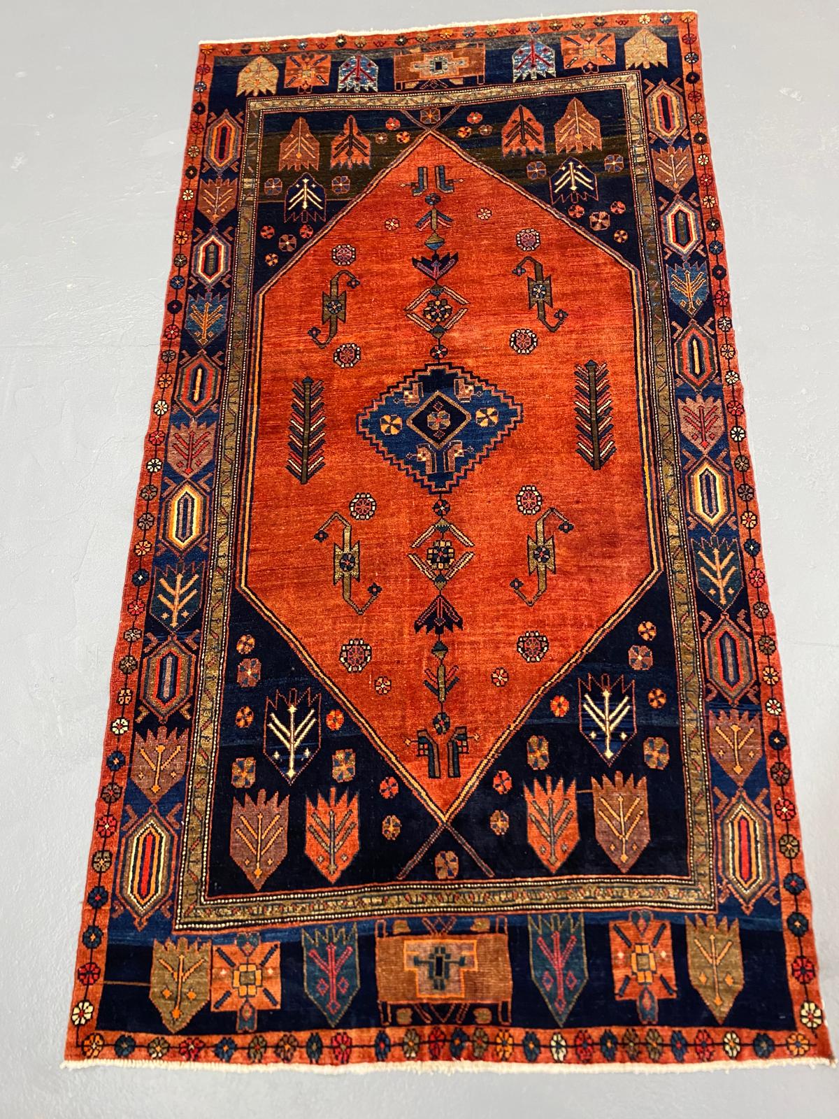 Oriental Handmade Vintage Rug 5'1" x 9'5" #21452