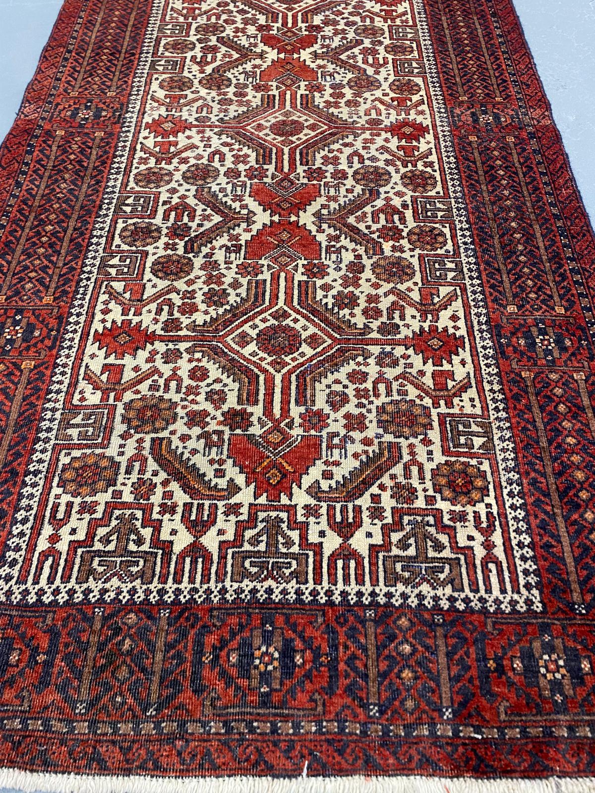 Oriental Handmade Vintage Rug 3'1" x 6'5" #21451