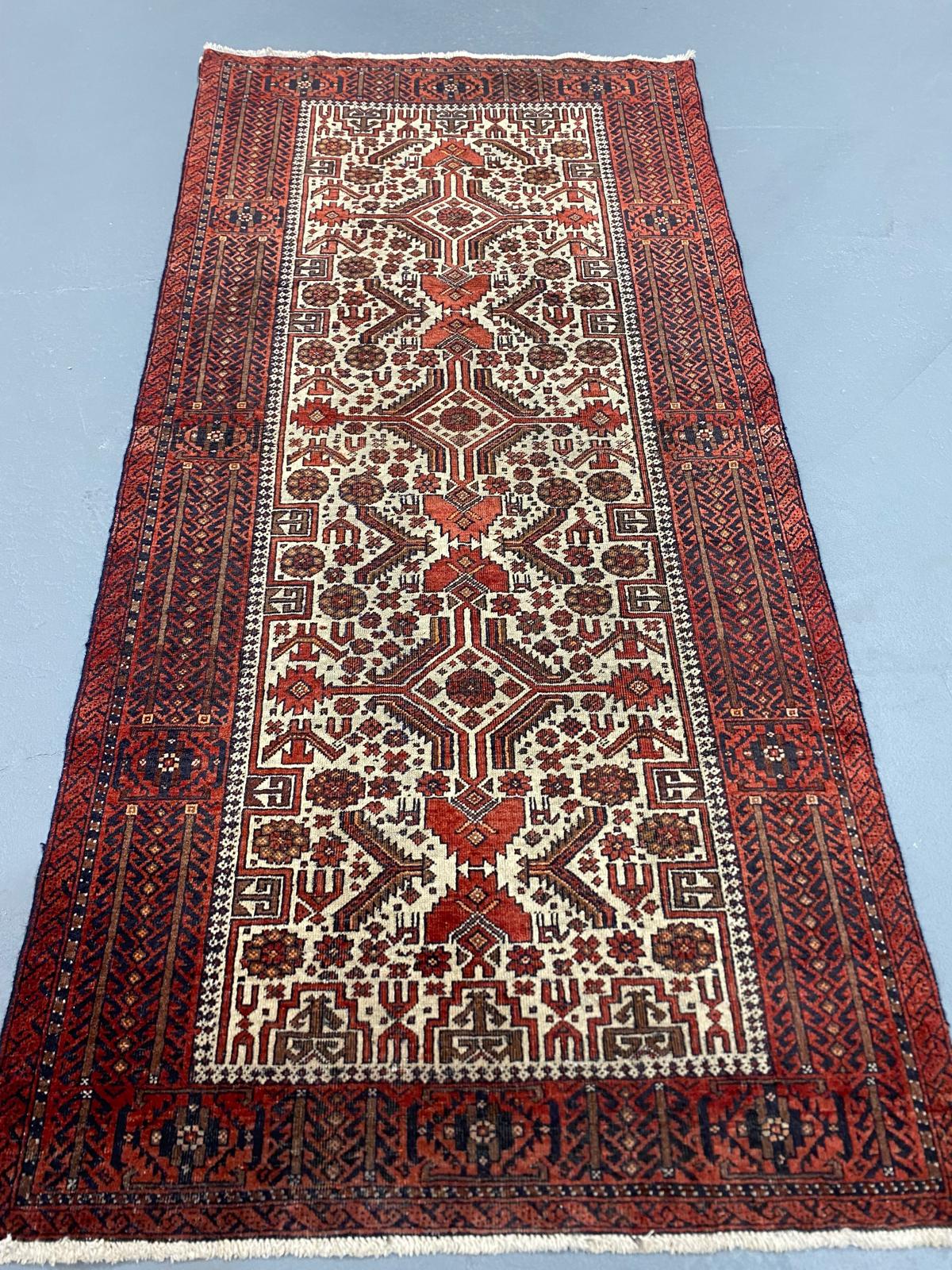 Oriental Handmade Vintage Rug 3'1" x 6'5" #21451