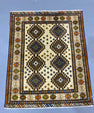 Oriental Handmade Vintage Rug 3'2" x 3'10" #21449
