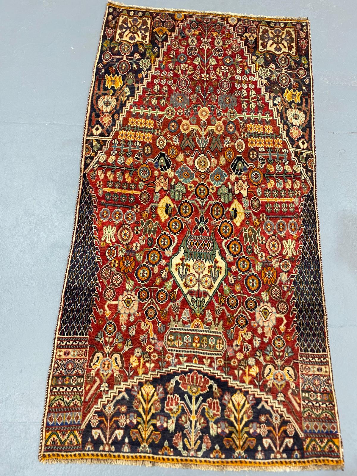 Oriental Handmade Vintage Rug 3'3" x 6'3" #21438
