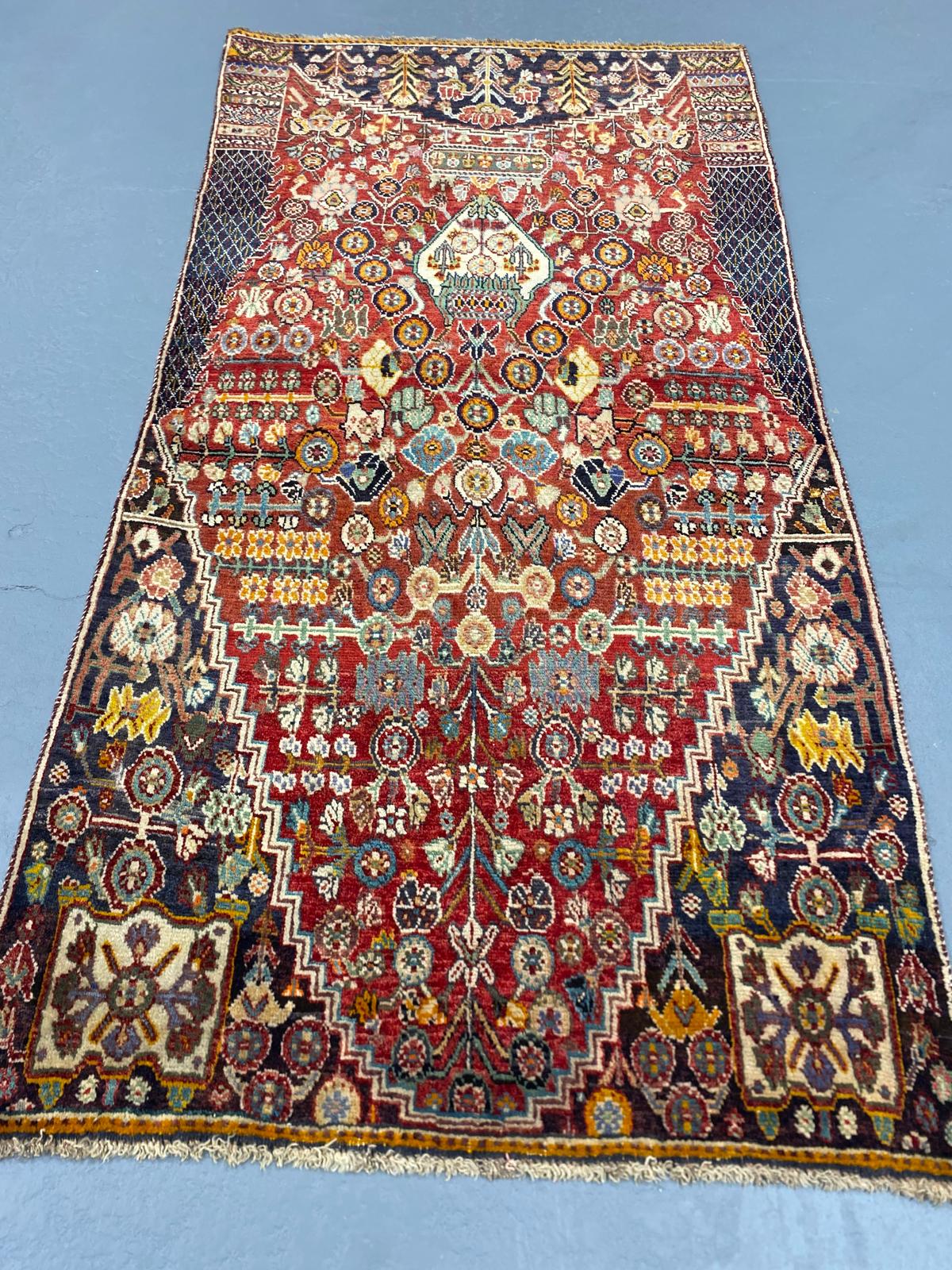 Oriental Handmade Vintage Rug 3'3" x 6'3" #21438