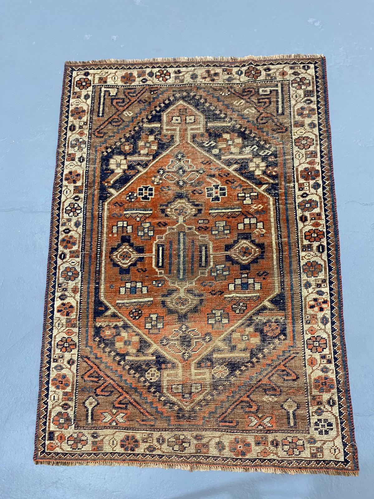 Oriental Handmade Vintage Rug 4' x 5'8" #21437
