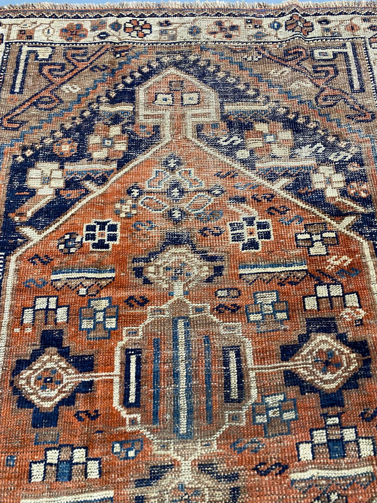 Oriental Handmade Vintage Rug 4' x 5'8" #21437