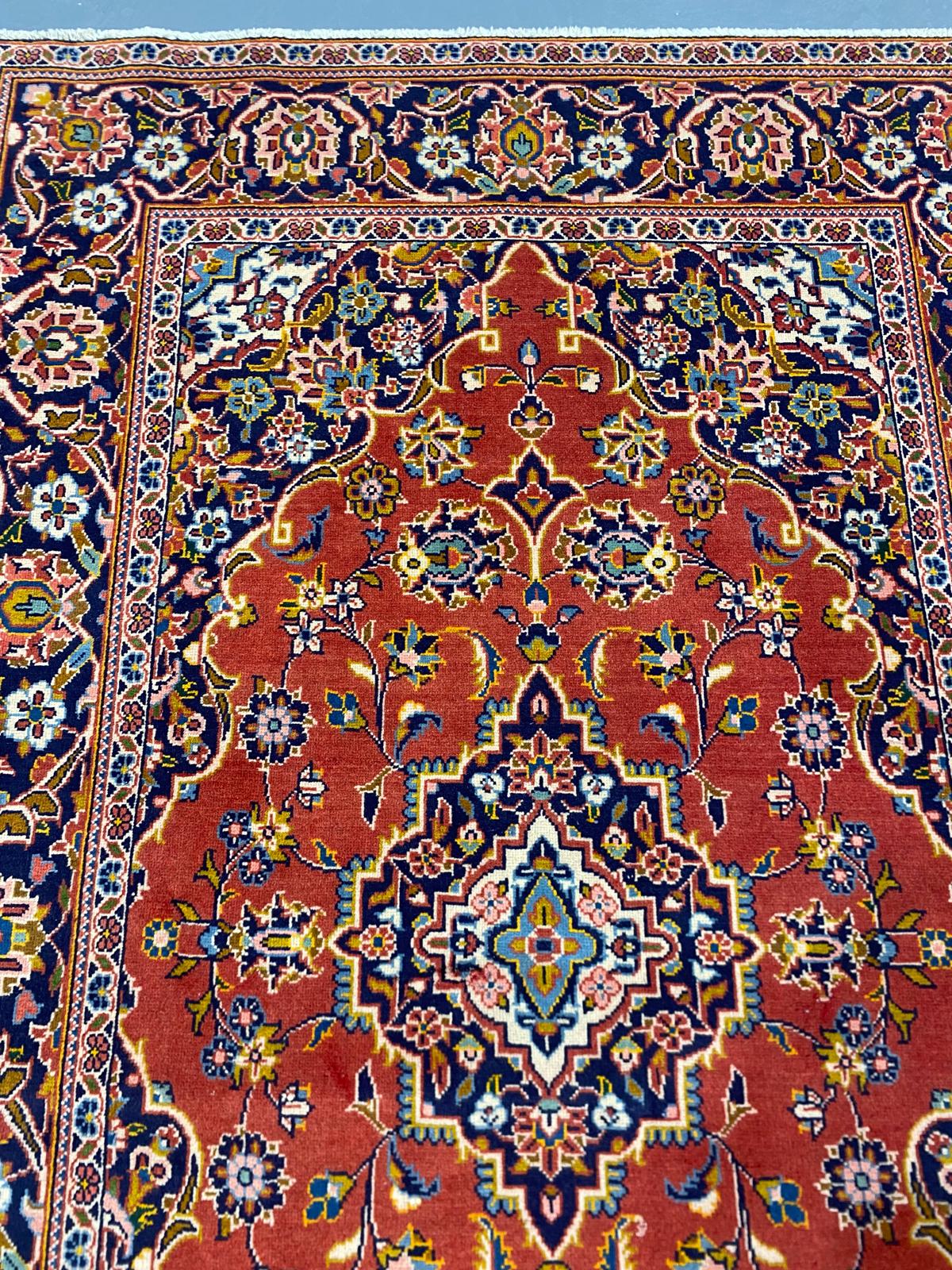 Oriental Handmade Vintage Rug 3'7" x 5'6" #21433