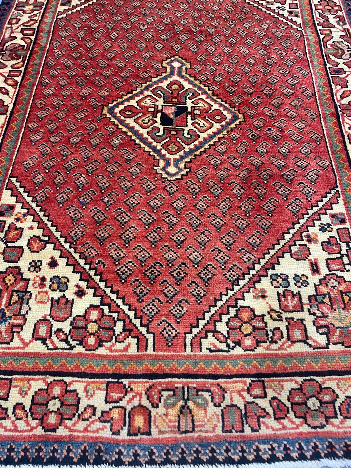 Oriental Handmade Vintage Rug  3'5" x 4'9" #21432