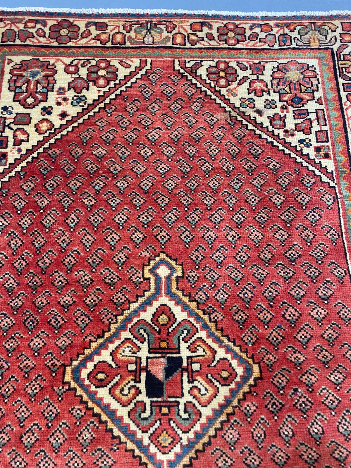 Oriental Handmade Vintage Rug  3'5" x 4'9" #21432