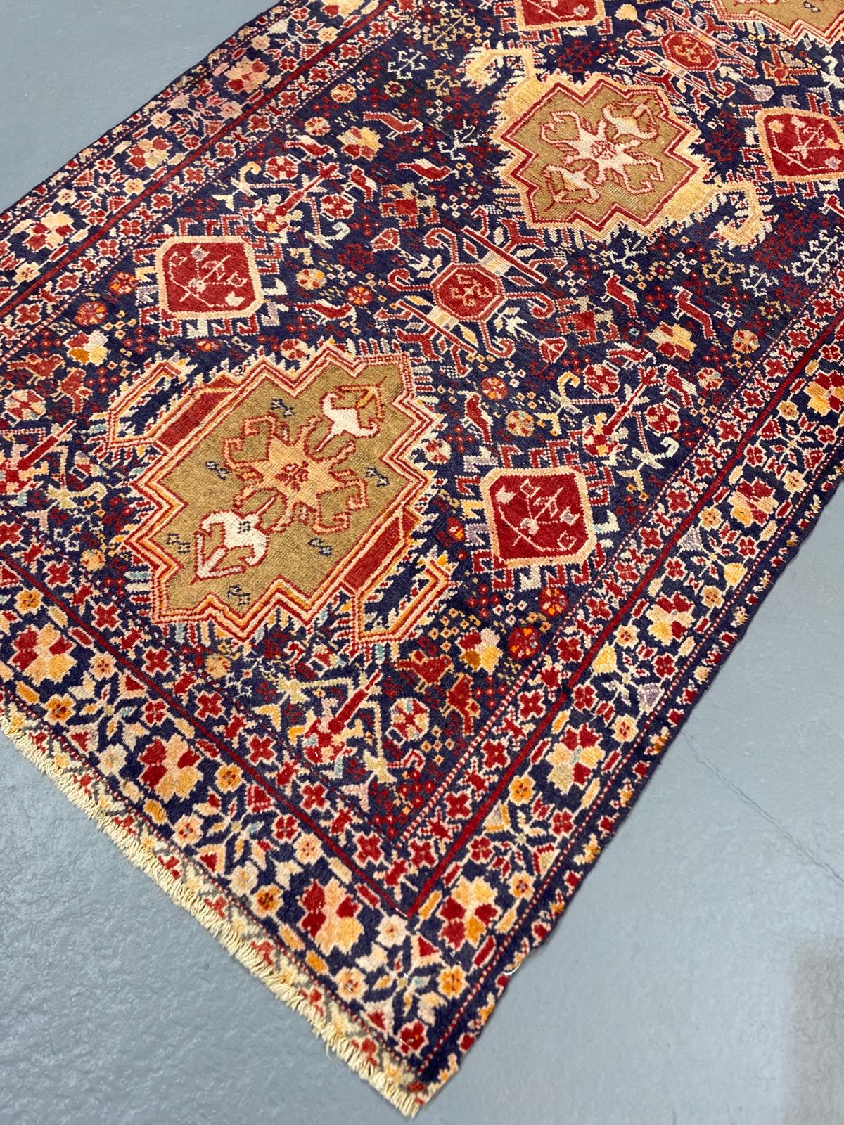 Oriental Handmade Vintage Rug  2'6" x 4'6" #21430