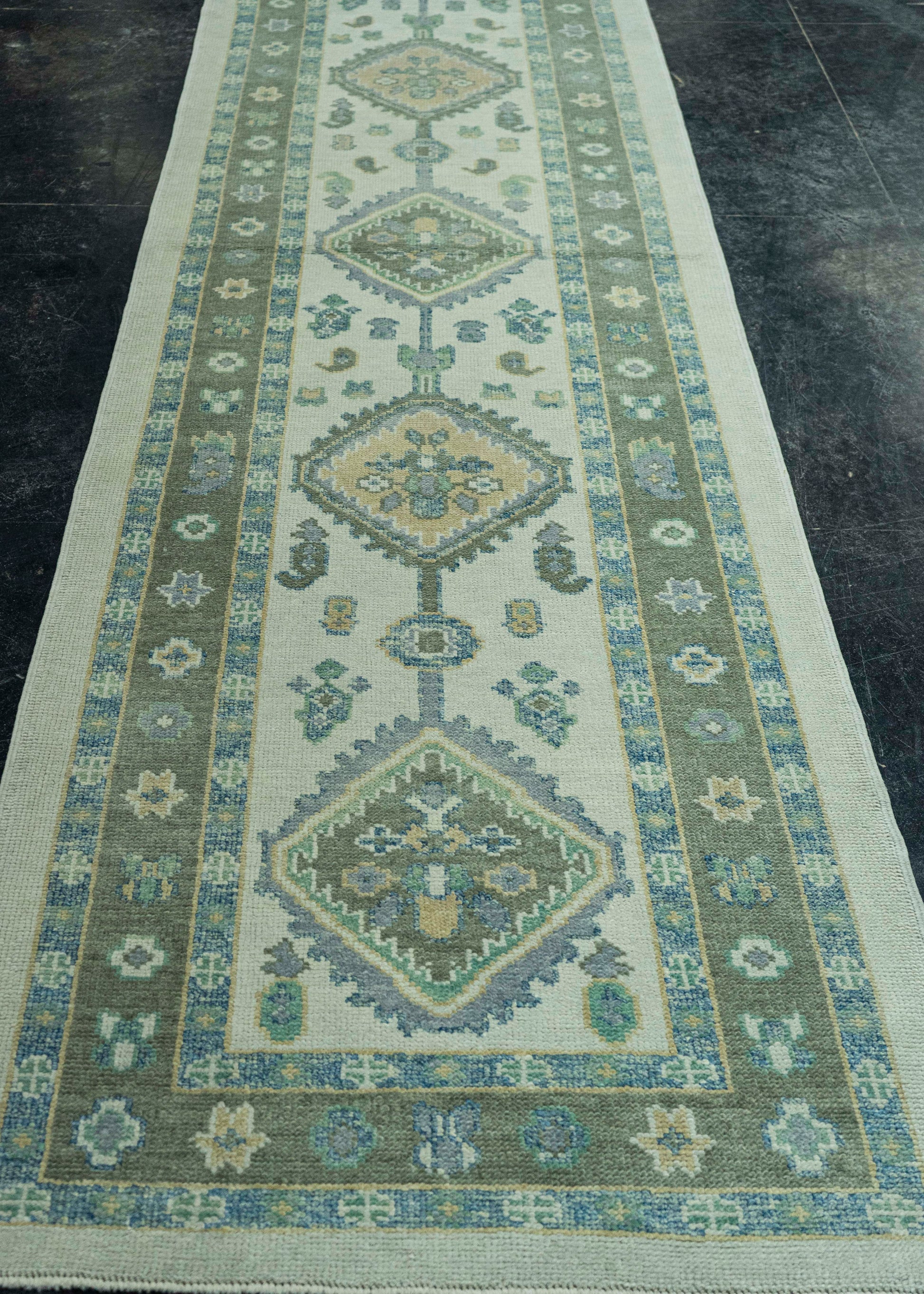 Turkish Oushak Rug 3' x 12'3" #19168