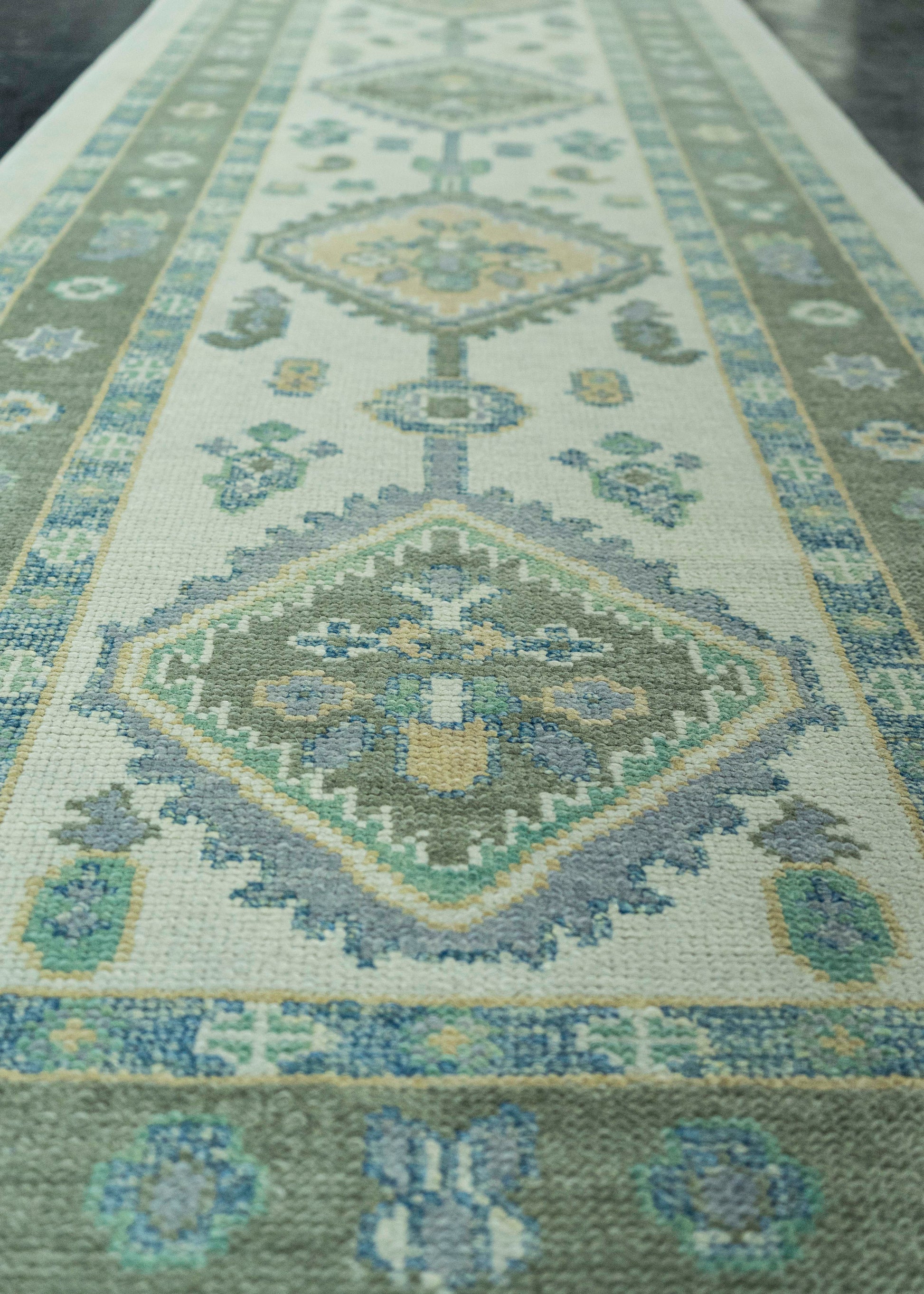 Turkish Oushak Rug 3' x 12'3" #19168
