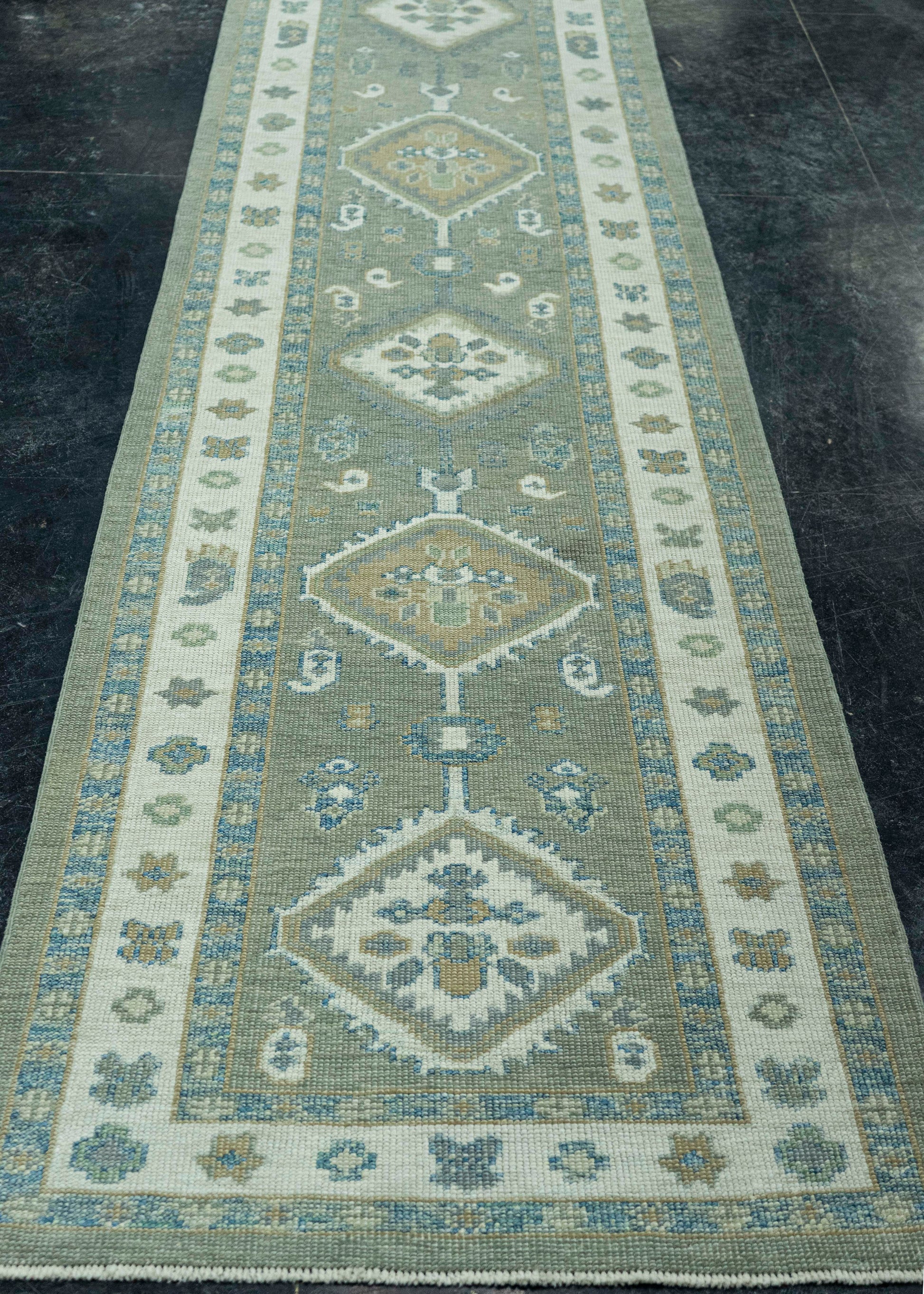 Turkish Oushak Rug 2'8" x 12'10" #19177