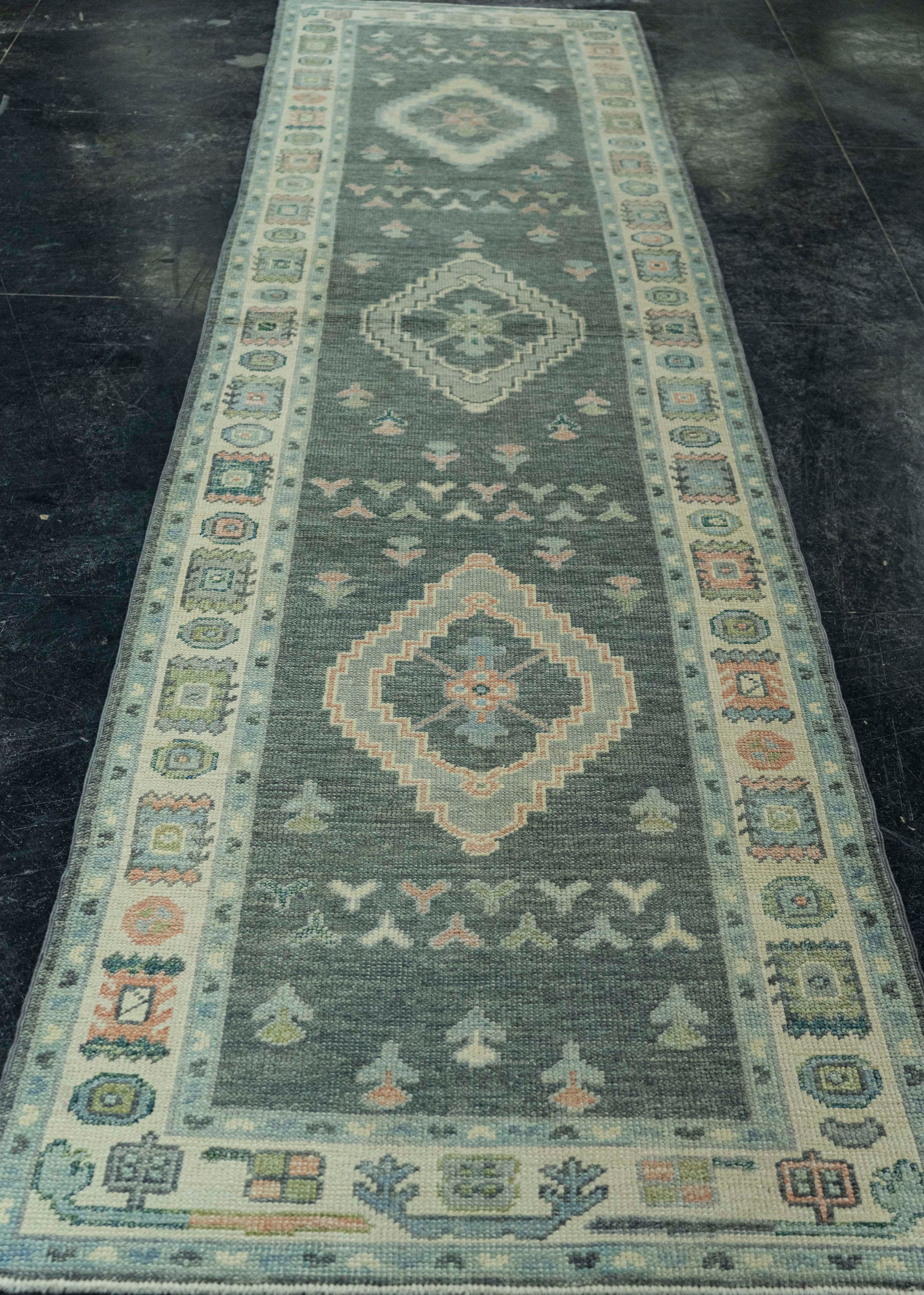Turkish Oushak Rug 3' x 12'5" #19150