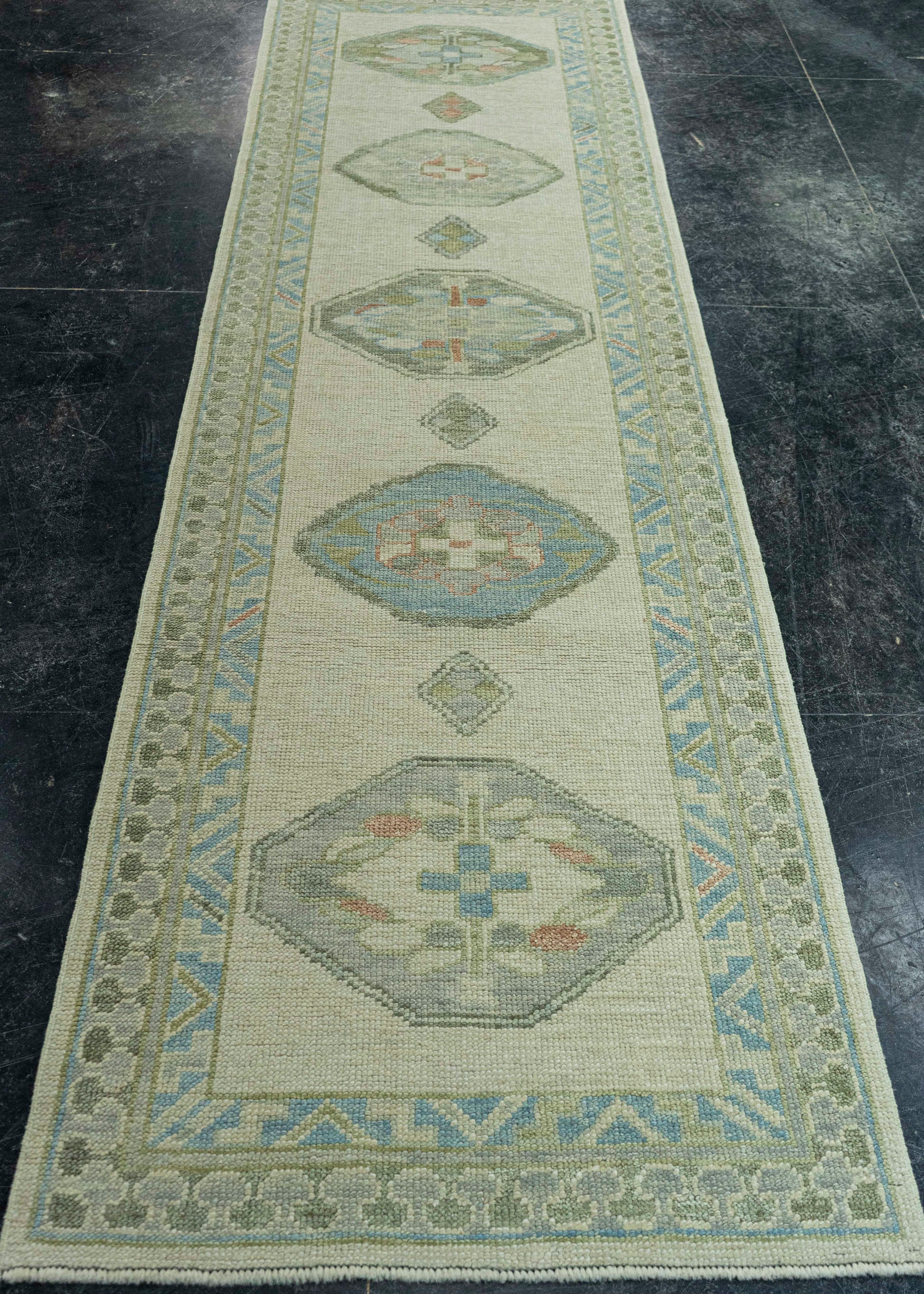 Turkish Oushak Rug 2'8" x 9'4" #19032