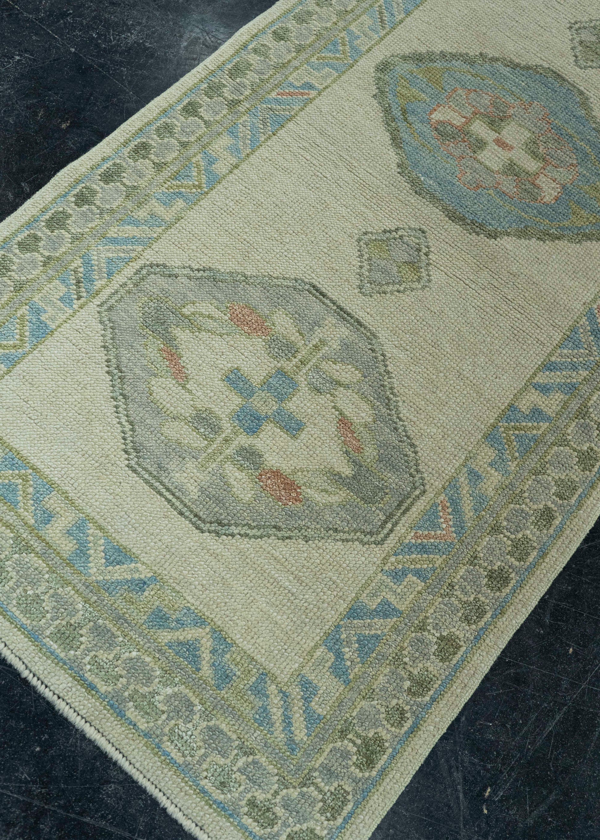 Turkish Oushak Rug 2'8" x 9'4" #19032