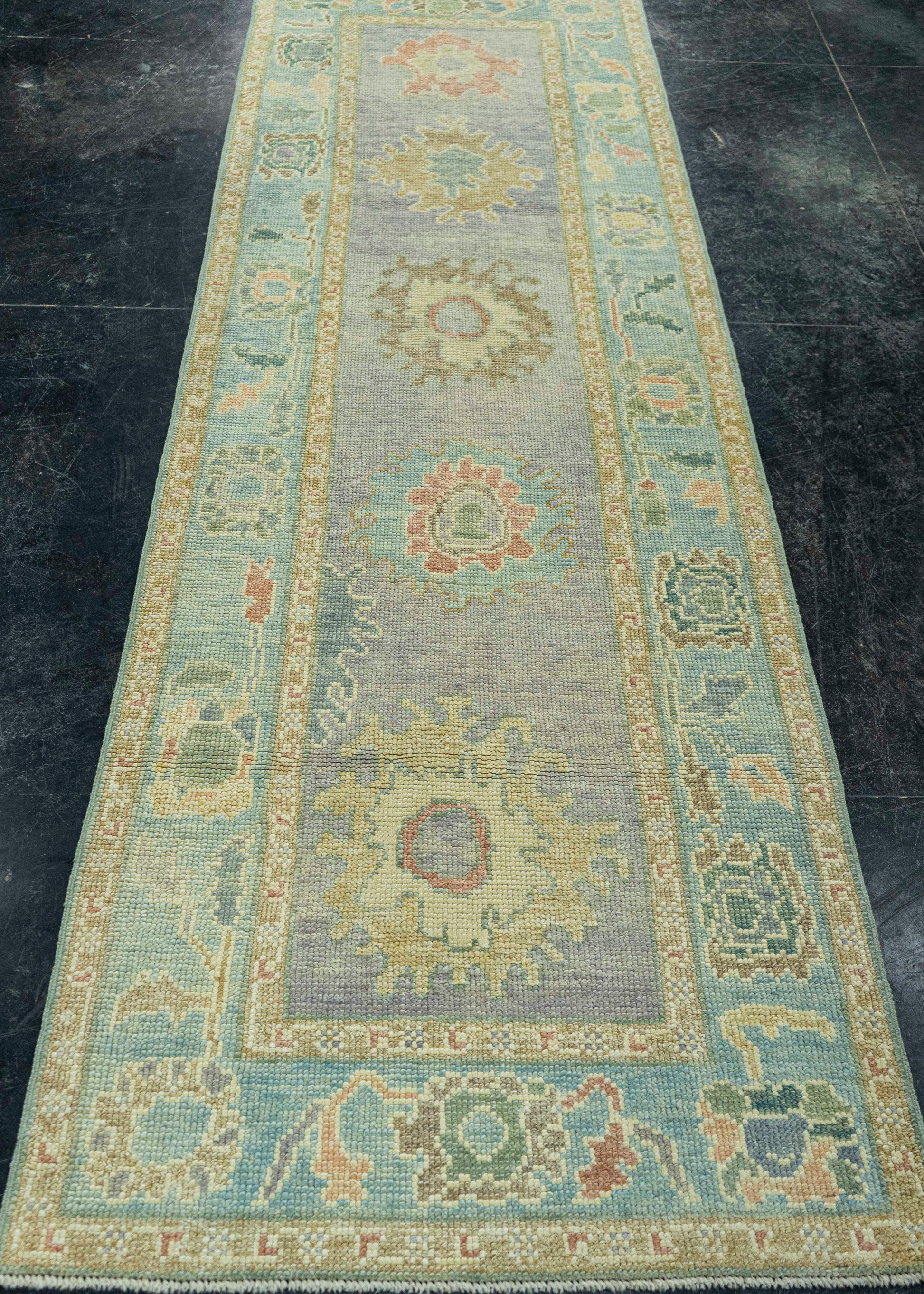 Turkish Oushak Rug 2'9" x 8'8" #19160