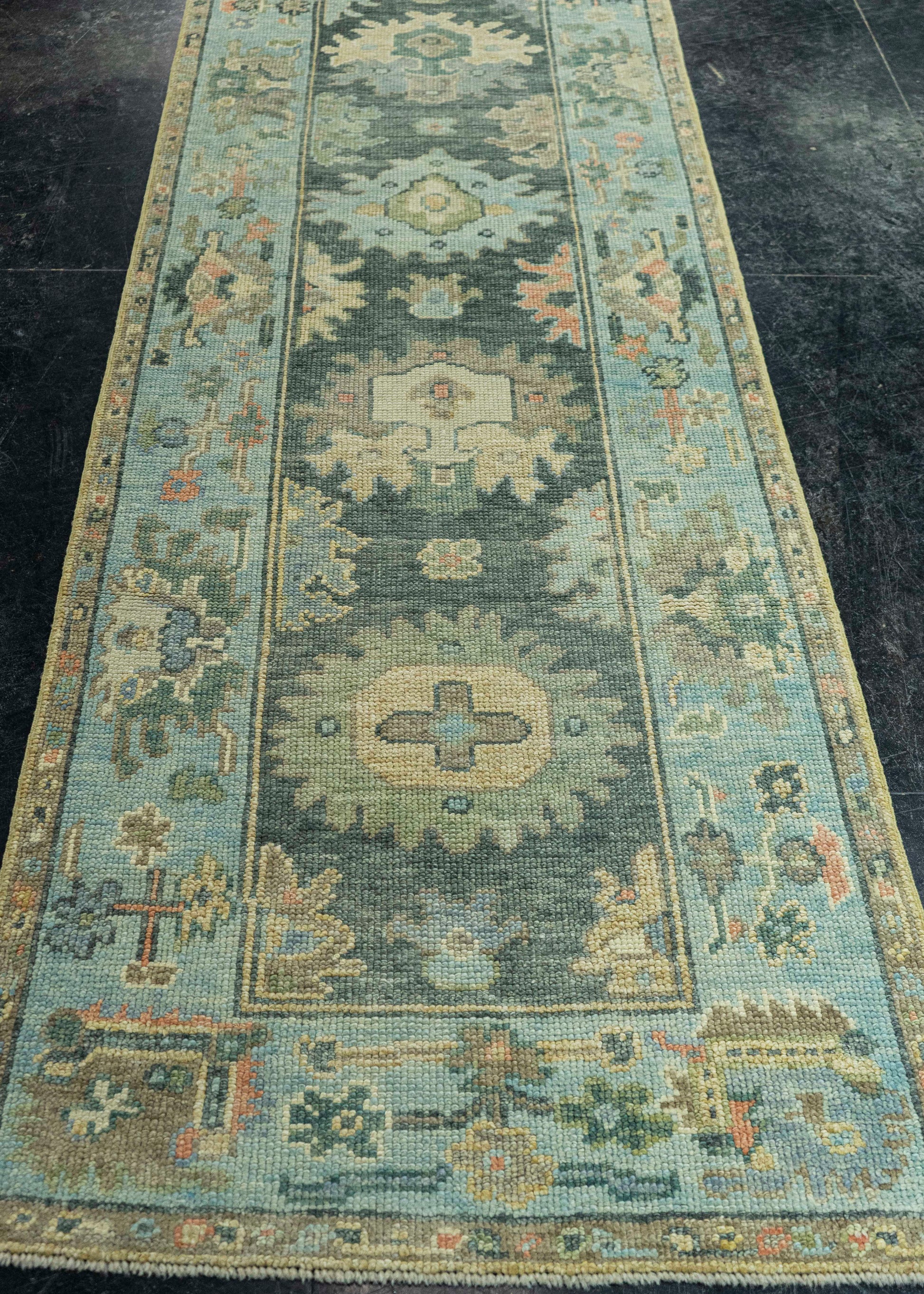 Turkish Oushak Rug 2'10" x 8'3" #19027