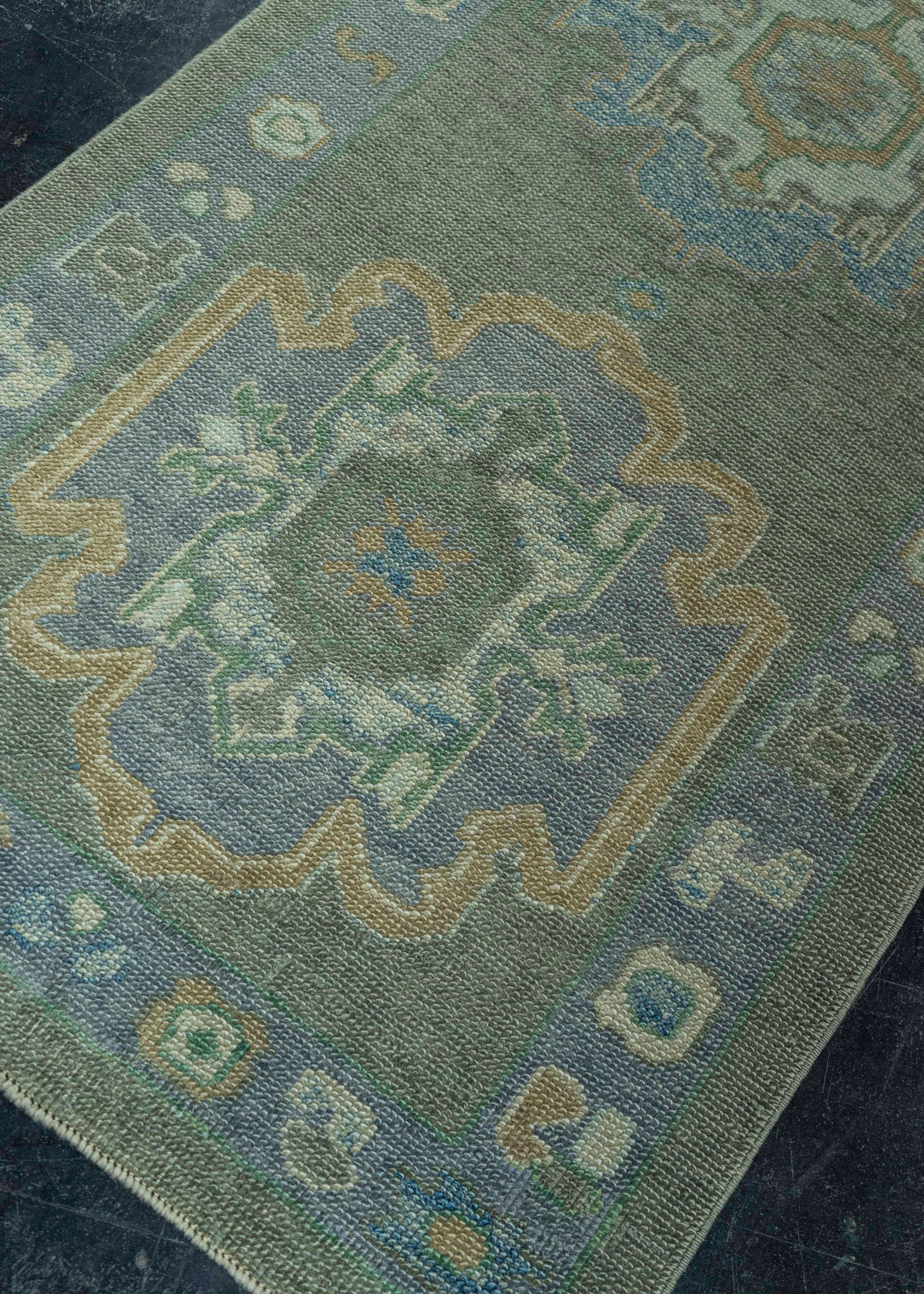 Turkish Oushak Rug 3' x 9'4" #19068